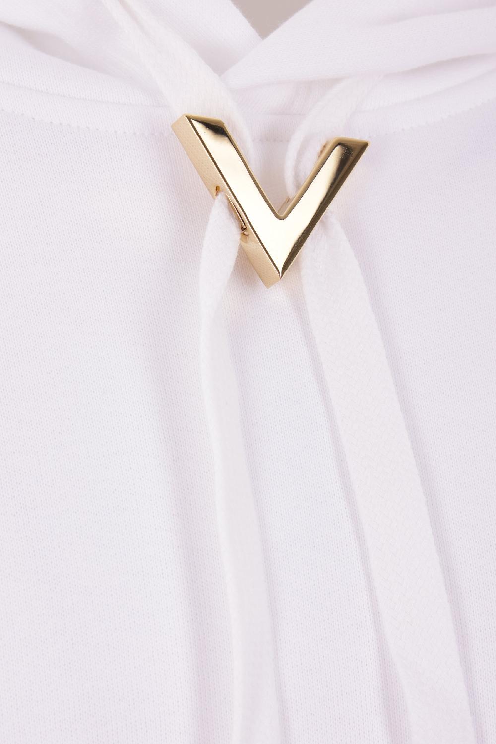 VALENTINO GARAVANI Felpa Oversize In Pile Con V Detail