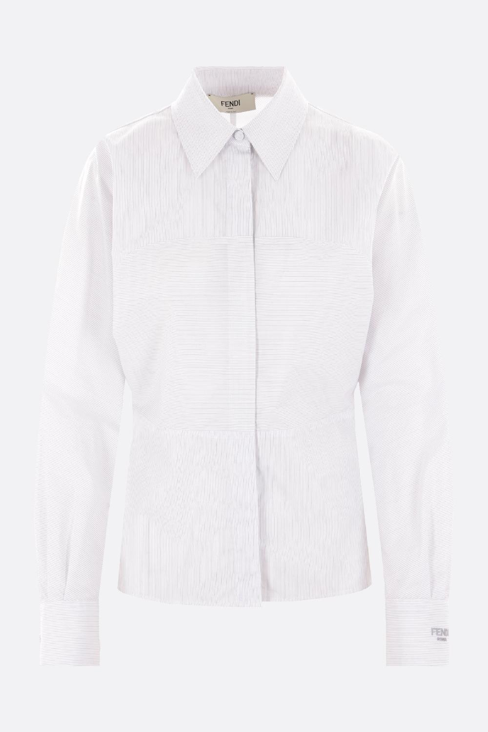 FENDI camicia in popeline a righe