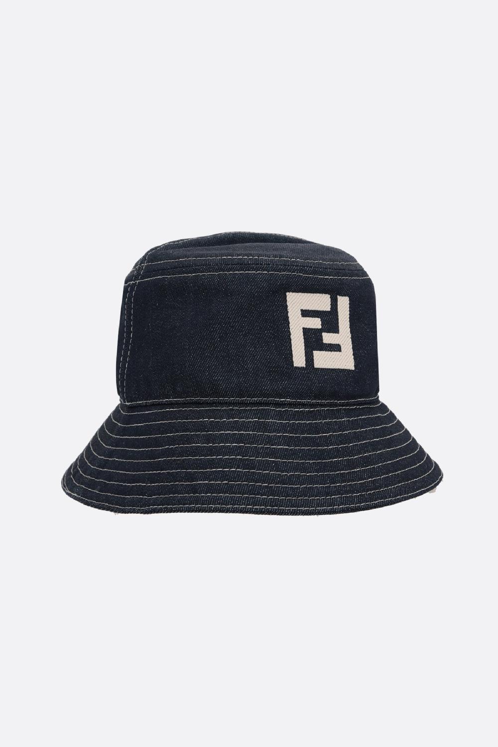 FENDI Cloche In Denim Ricamo FF