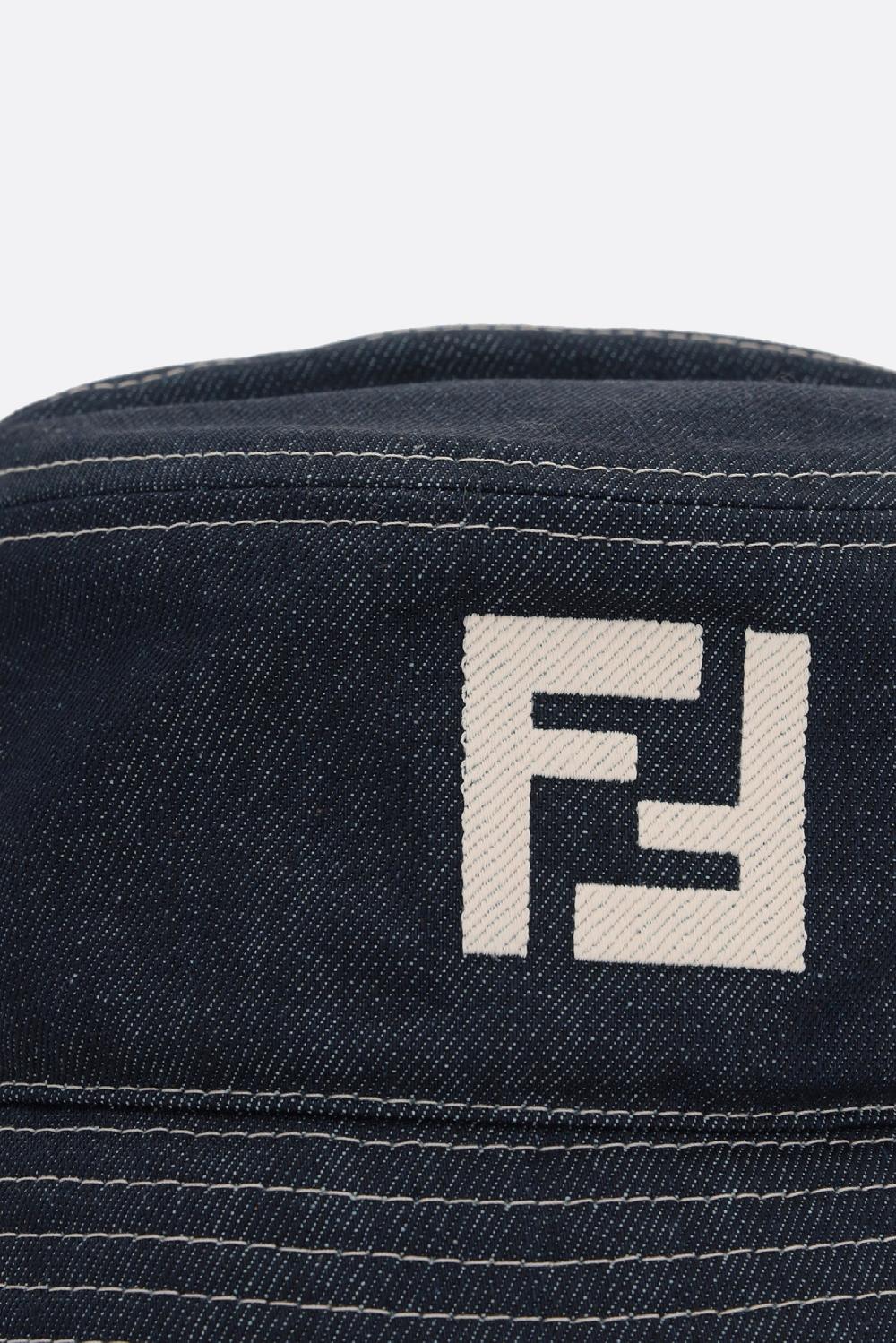 FENDI Cloche In Denim Ricamo FF