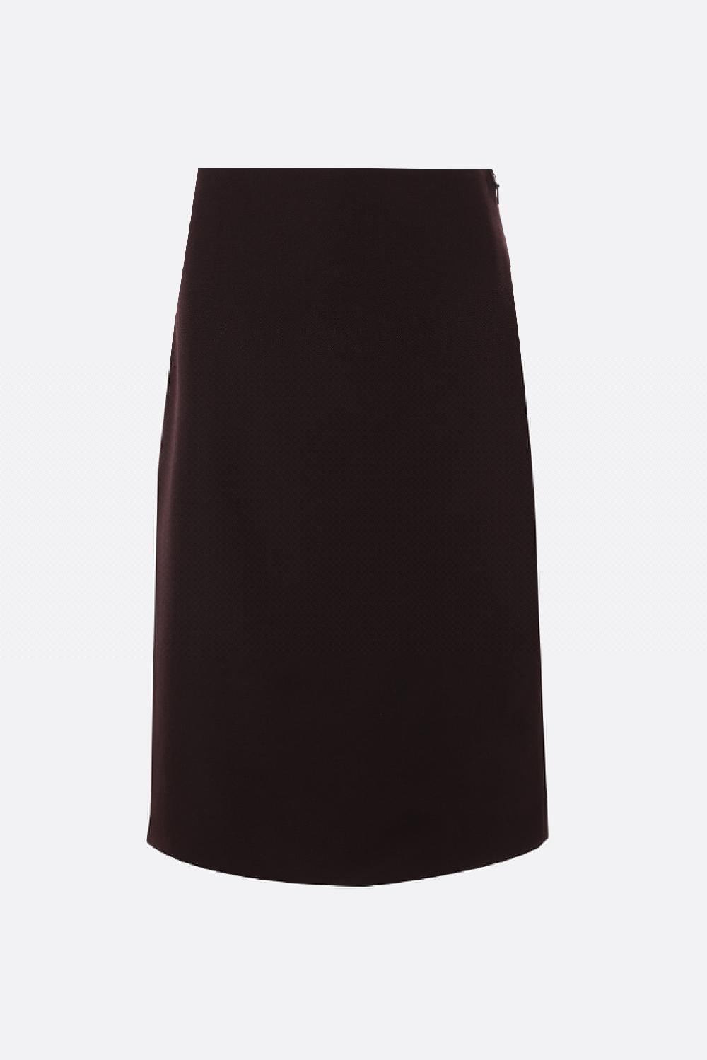 FENDI Gonna In Lana Grain De Poudre