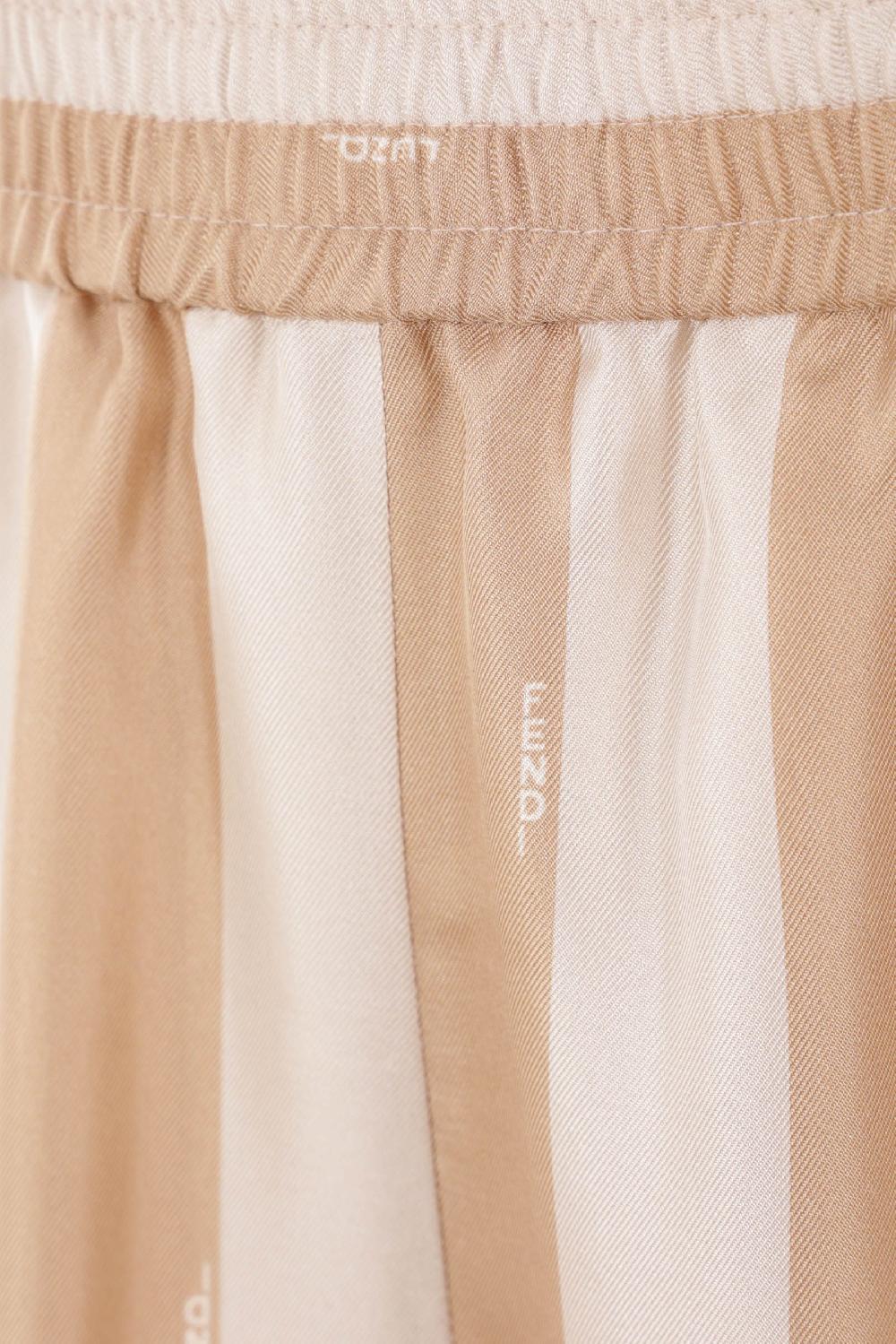 FENDI Pantalone A Gamba Ampia In Seta Pequin