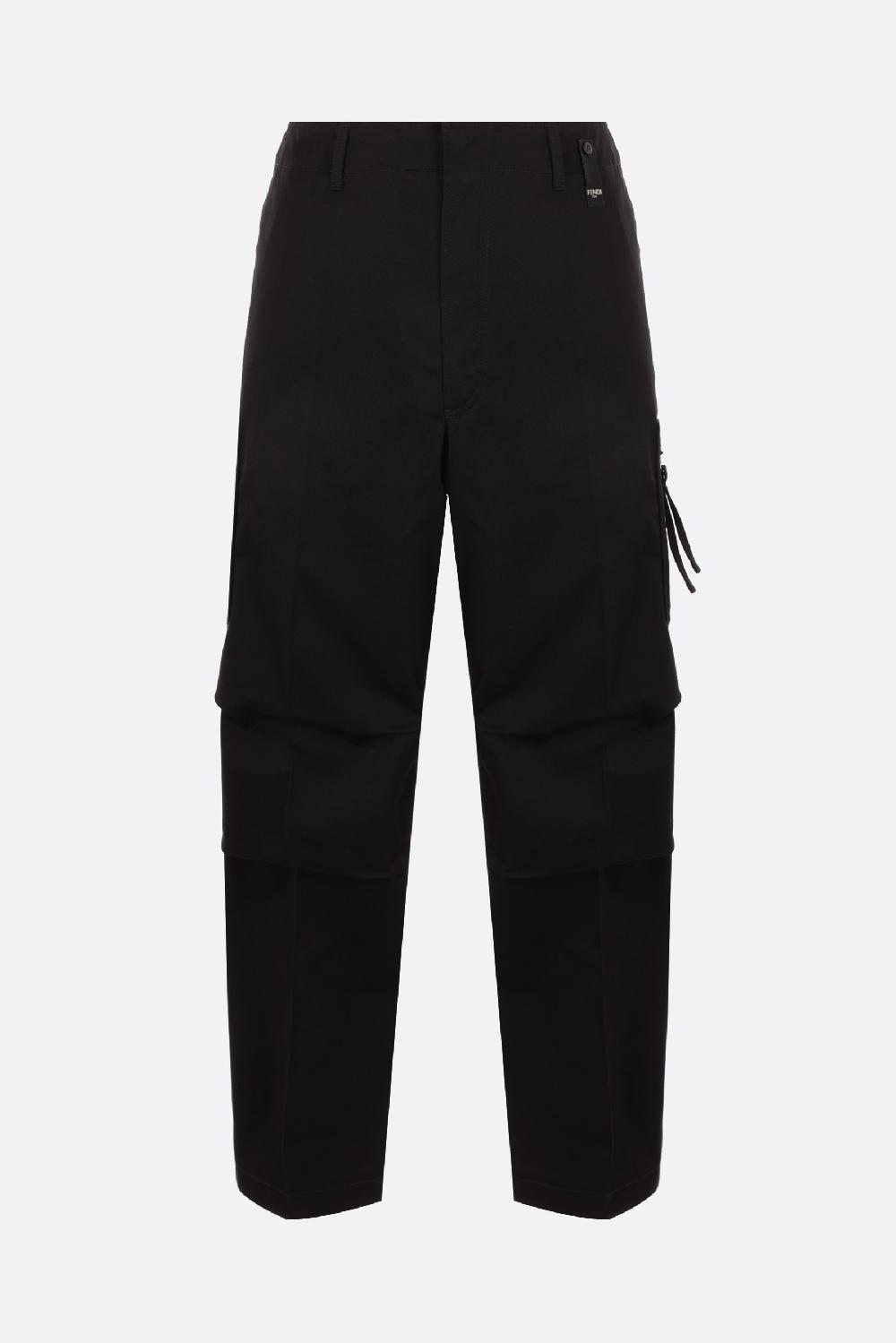 FENDI pantalone cargo in gabardine