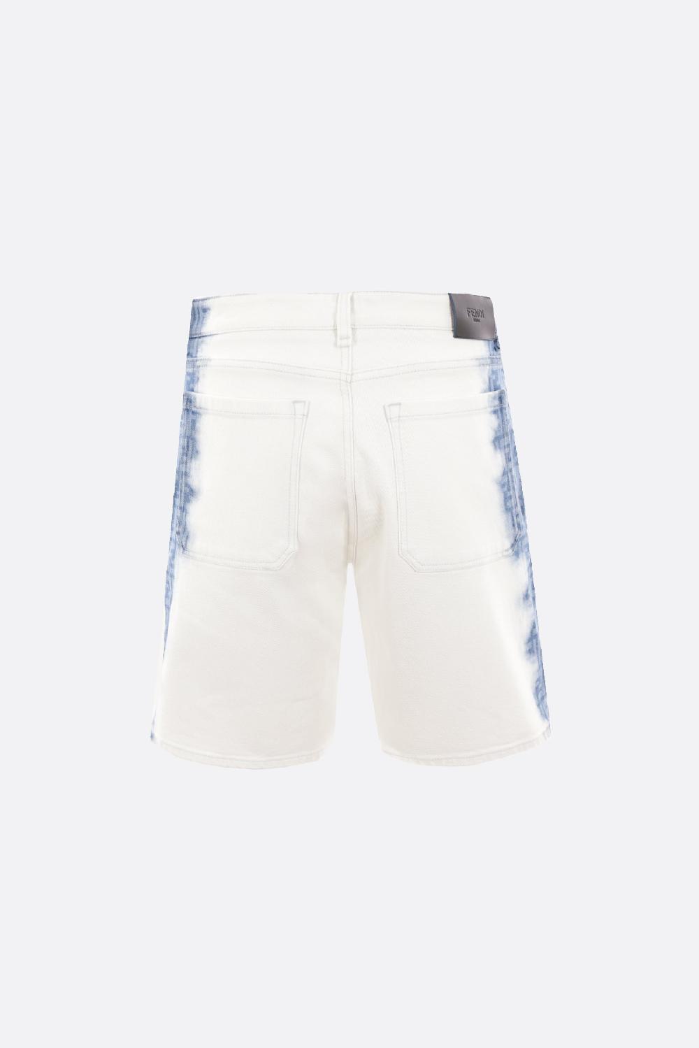 FENDI Pantalone Corto Bleach Shaded In Denim
