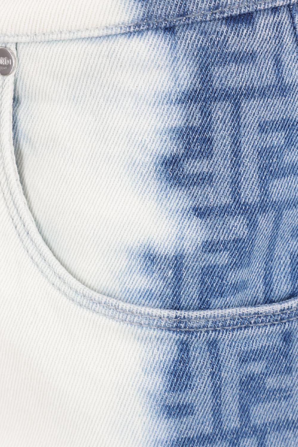 FENDI Pantalone Corto Bleach Shaded In Denim