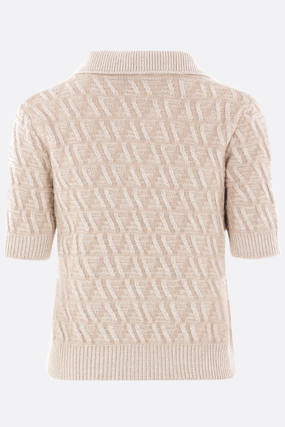 FENDI Pullover A Polo In Seta Lana E Cashmere
