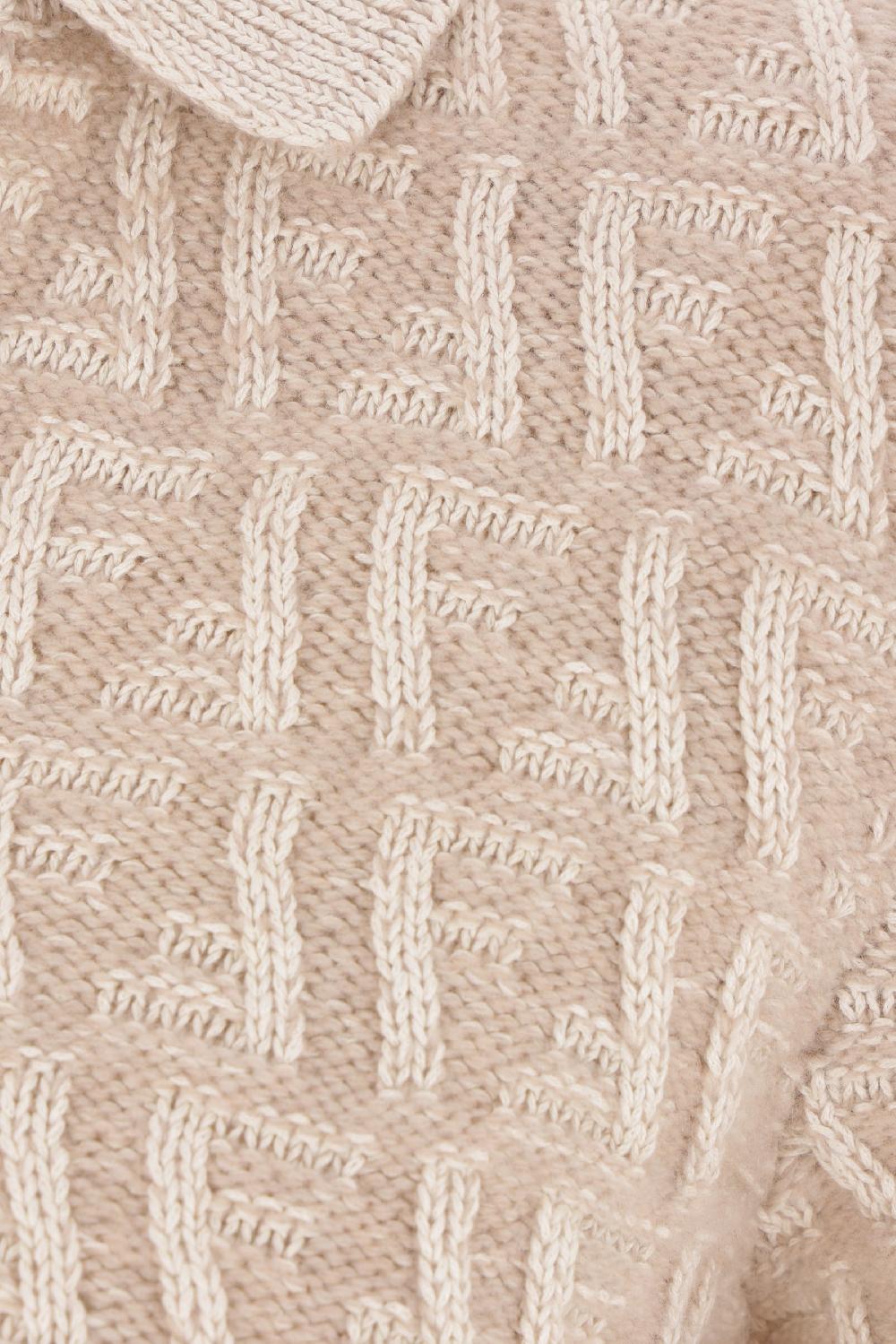 FENDI Pullover A Polo In Seta Lana E Cashmere