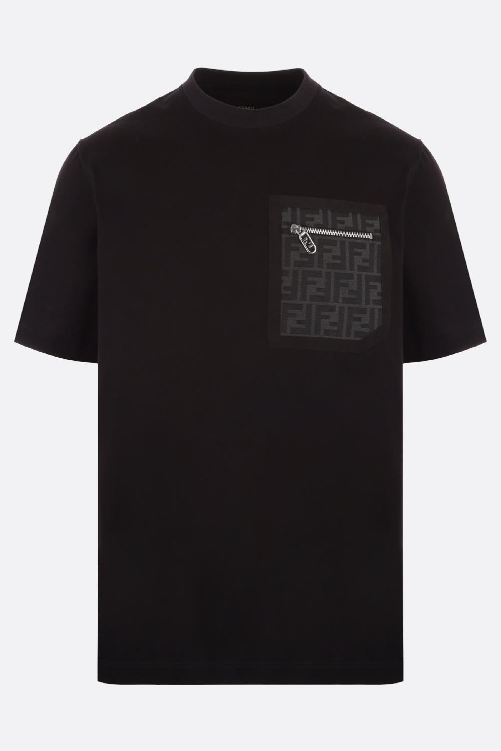 FENDI t-shirt in cotone con tasca FF