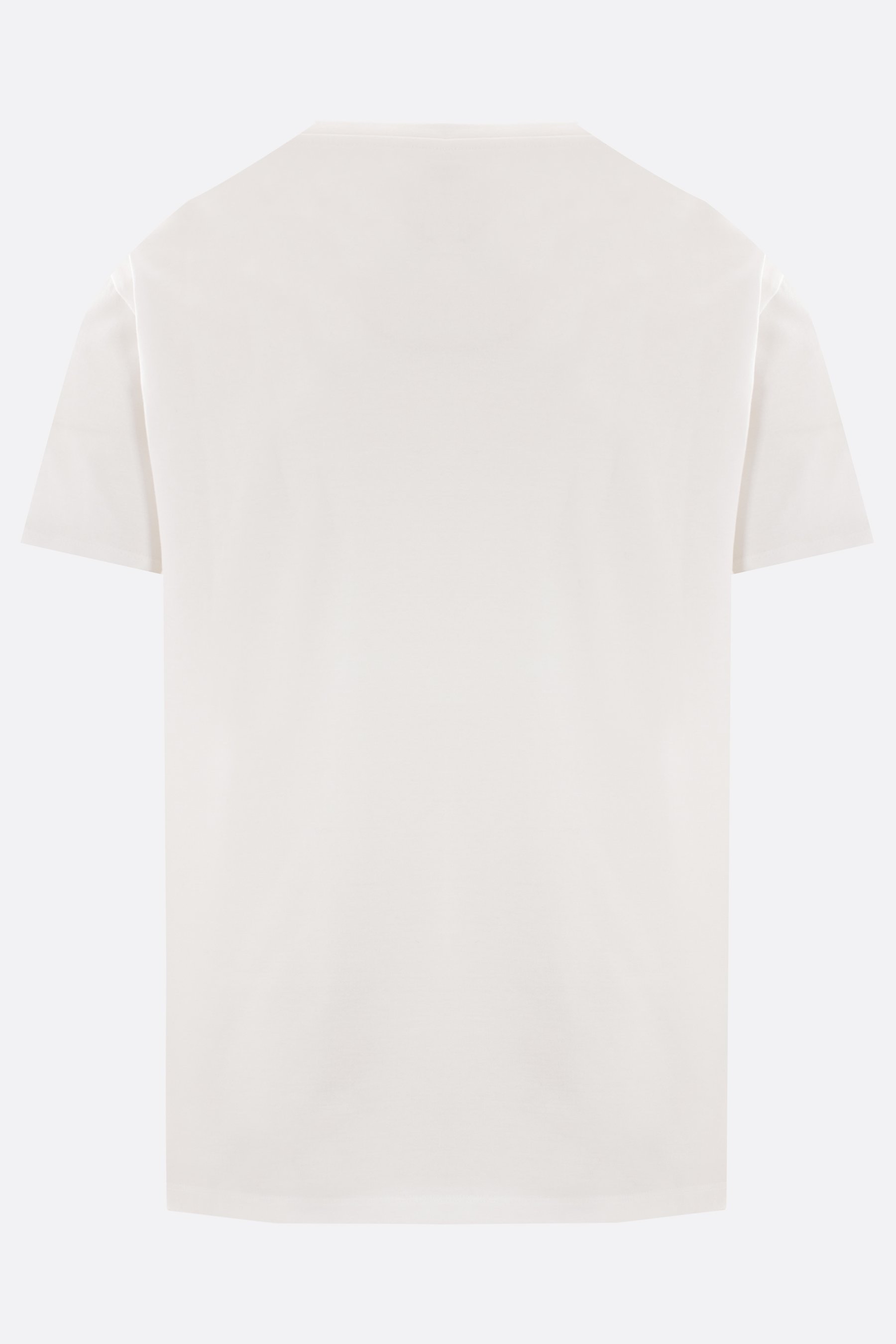 FENDI T-shirt In Cotone Ricamo Triple FF