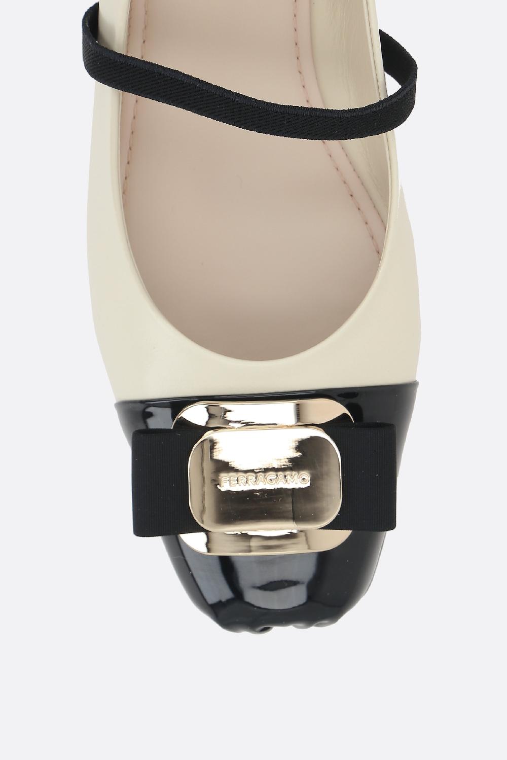 FERRAGAMO Ballerina Zina In Nappa E Vernice