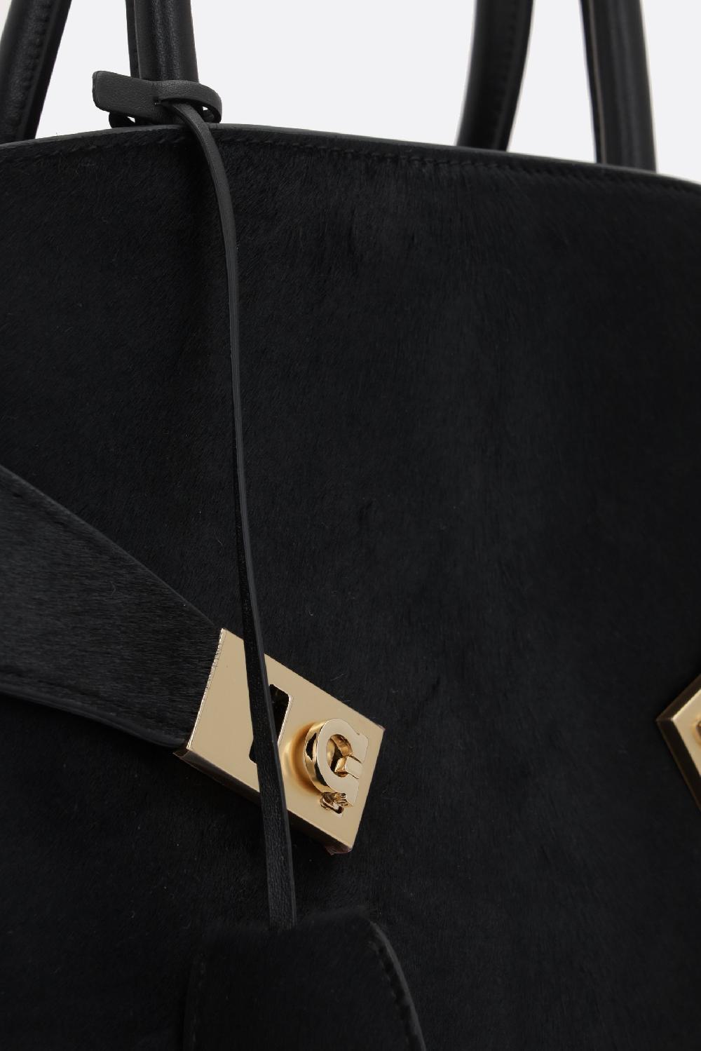 FERRAGAMO Borsa A Mano Hug Media In Cavallino