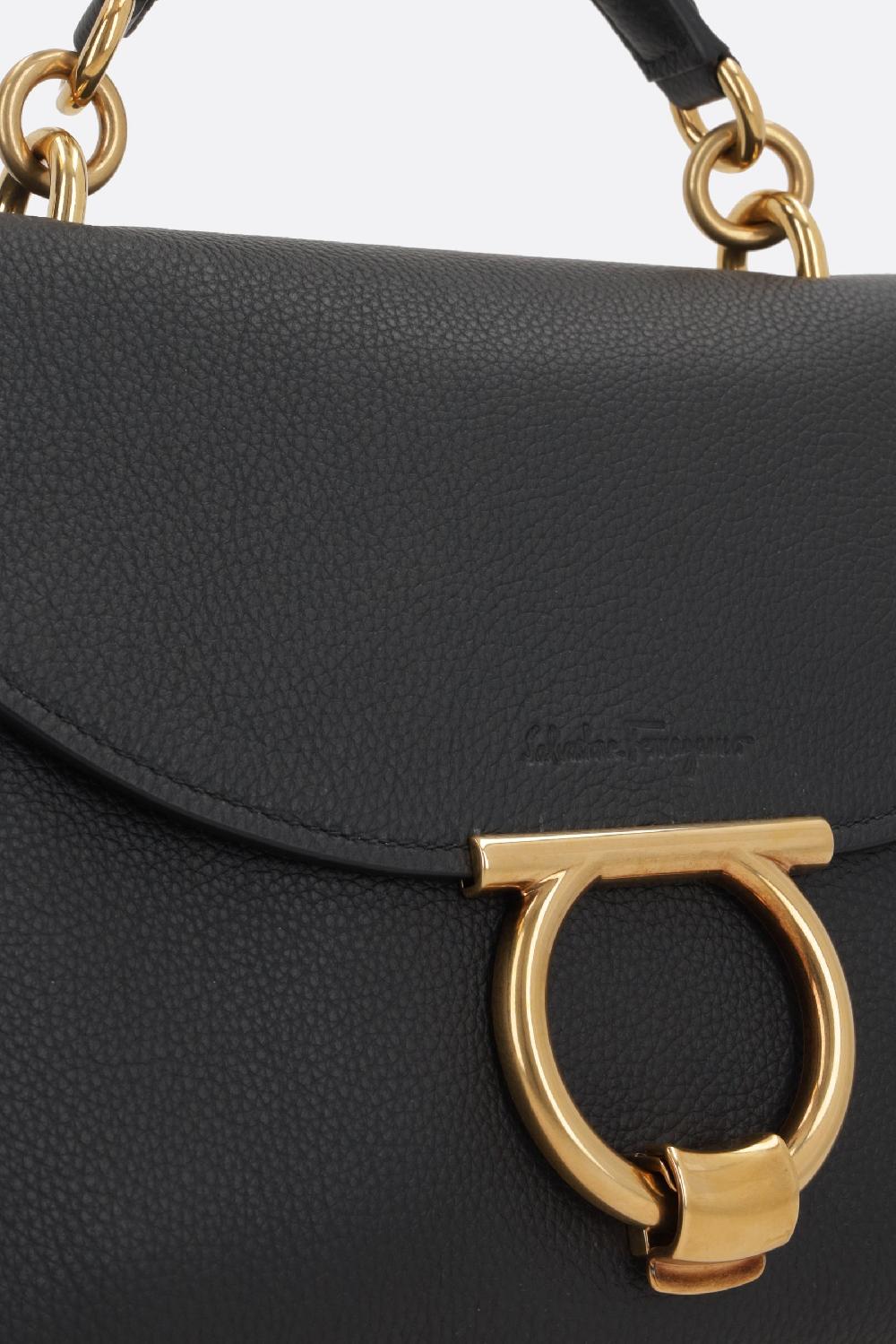 FERRAGAMO Borsa A Mano Margot In Pelle Martellata