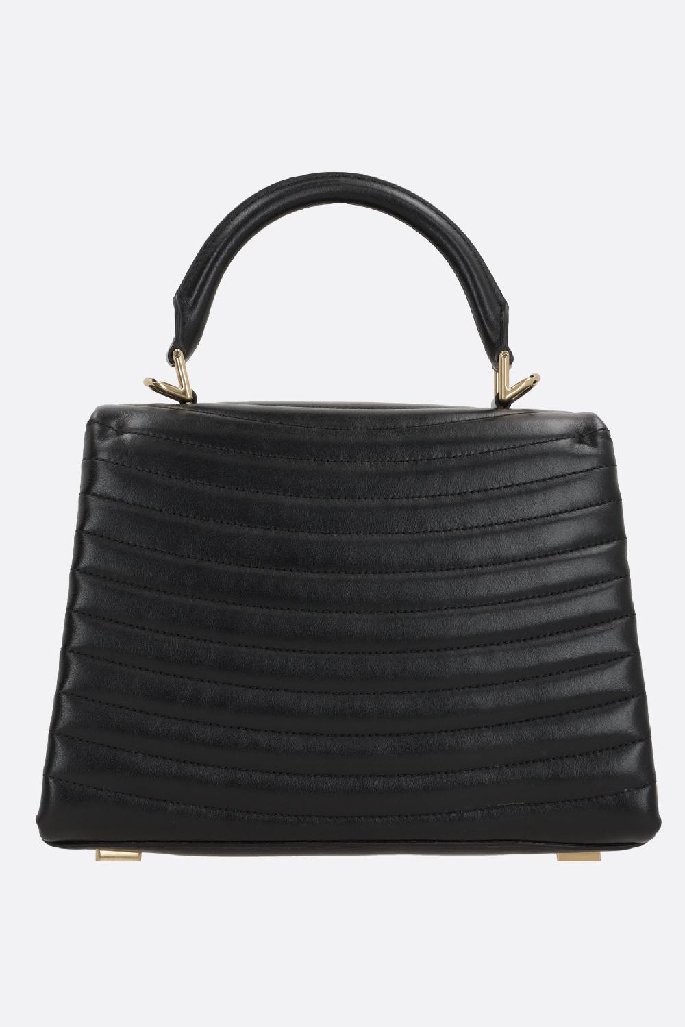 FERRAGAMO Borsa A Mano Media In Pelle Matelassé