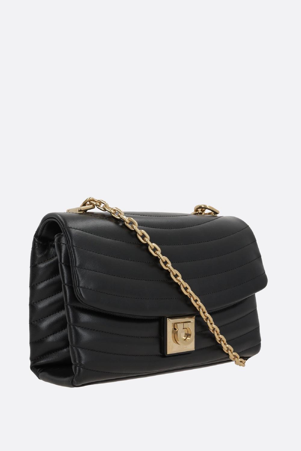 FERRAGAMO Borsa A Spalla Media In Pelle Matelassé