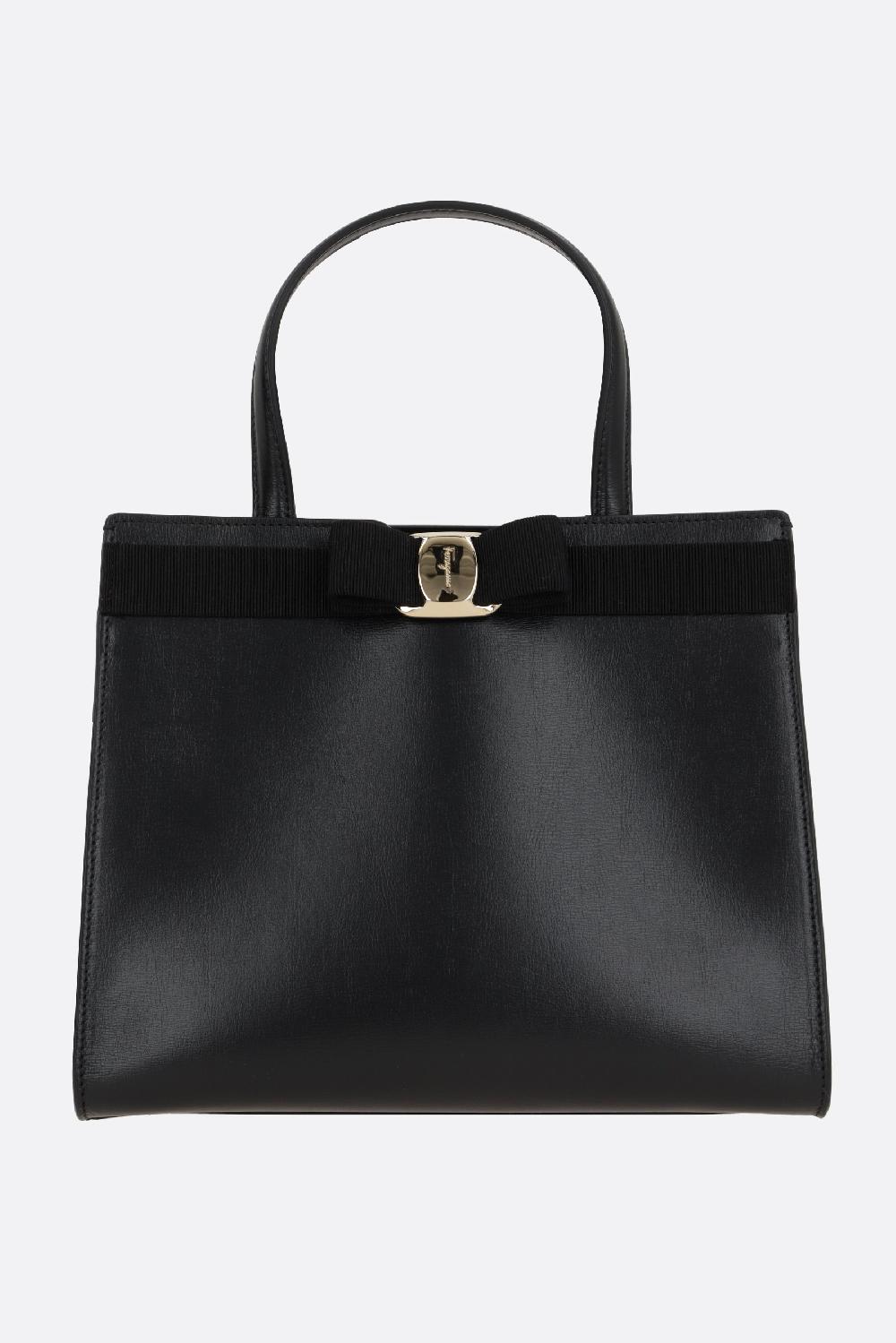 FERRAGAMO Borsa Tote Vara In Pelle Liscia
