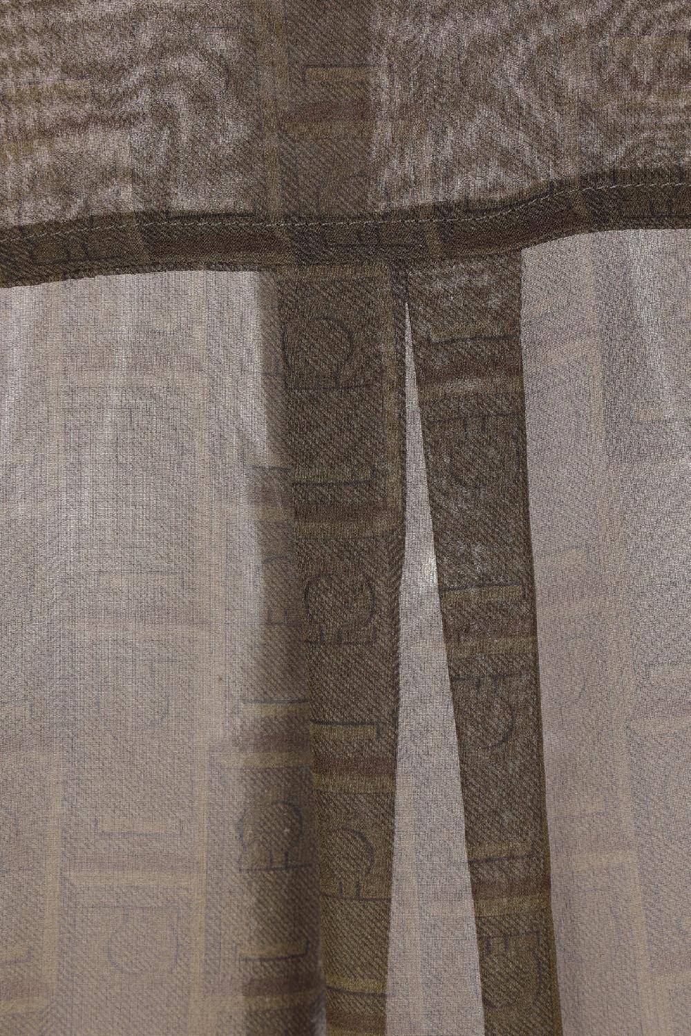 FERRAGAMO Camicia In Georgette Stampa Monogram