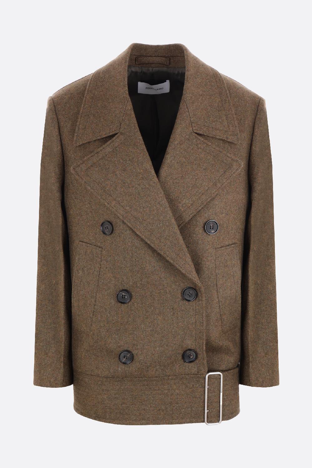 FERRAGAMO Cappotto Oversize In Panno Double