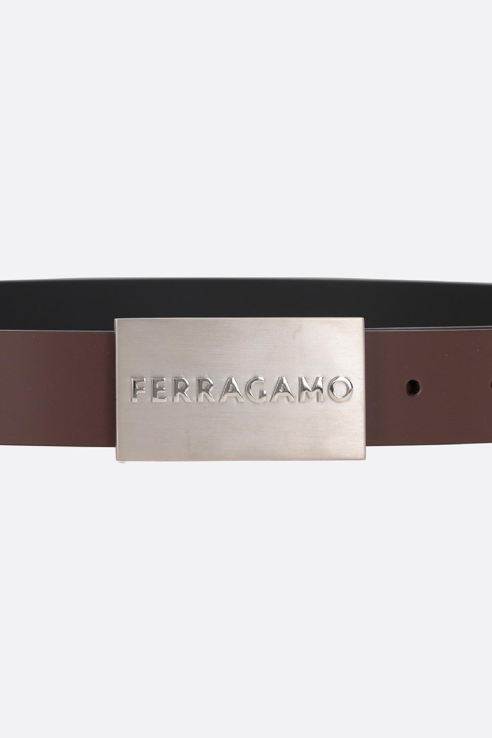 FERRAGAMO Cintura Reversibile In Pelle Liscia