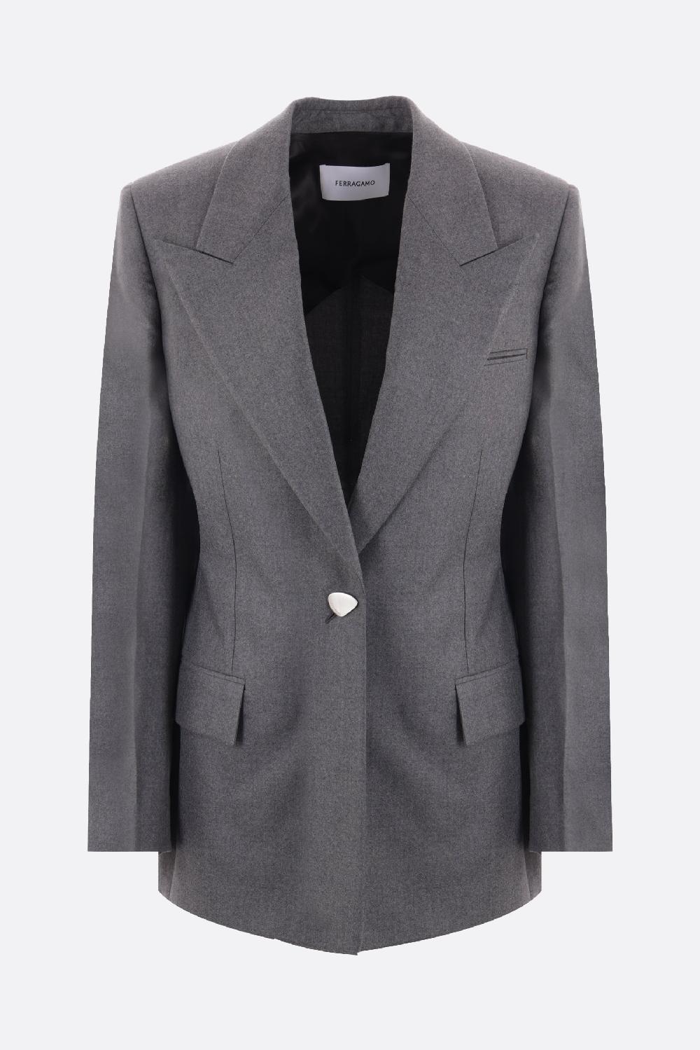 FERRAGAMO giacca monopetto in lana