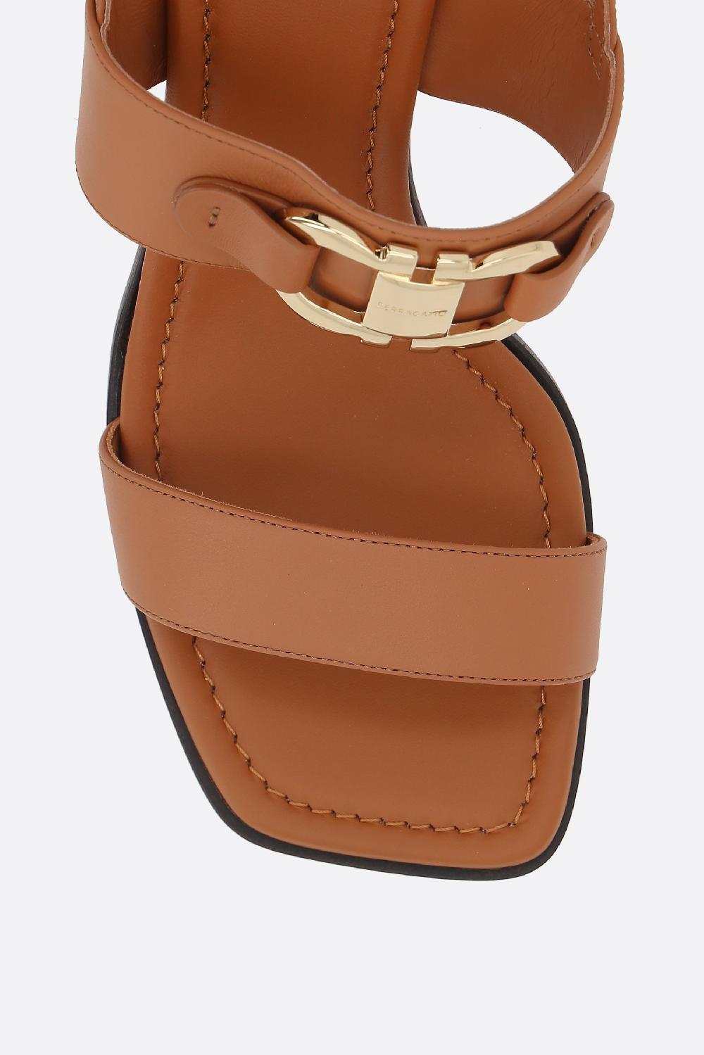 FERRAGAMO Sandalo Lou In Pelle Liscia