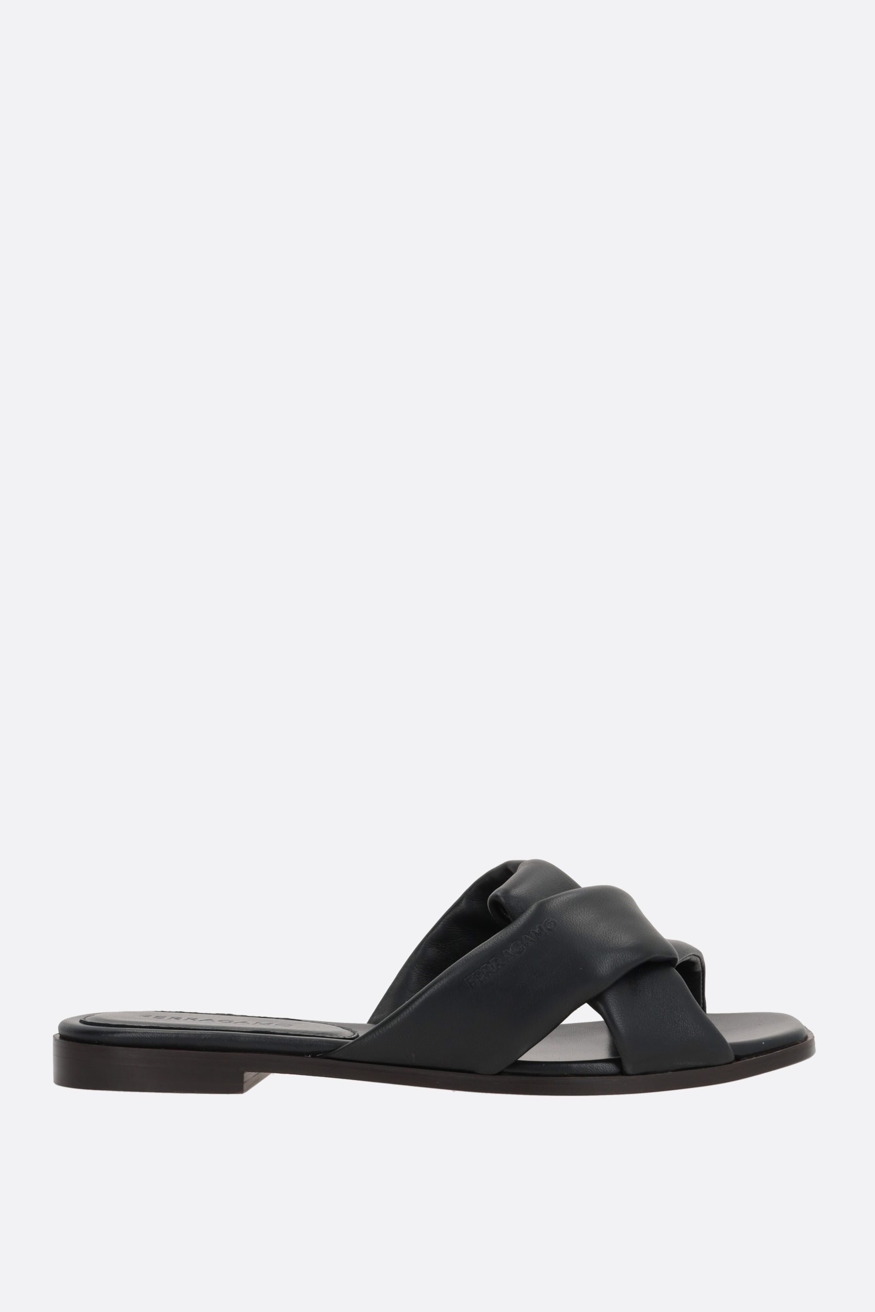FERRAGAMO sandalo slide Alrai in nappa