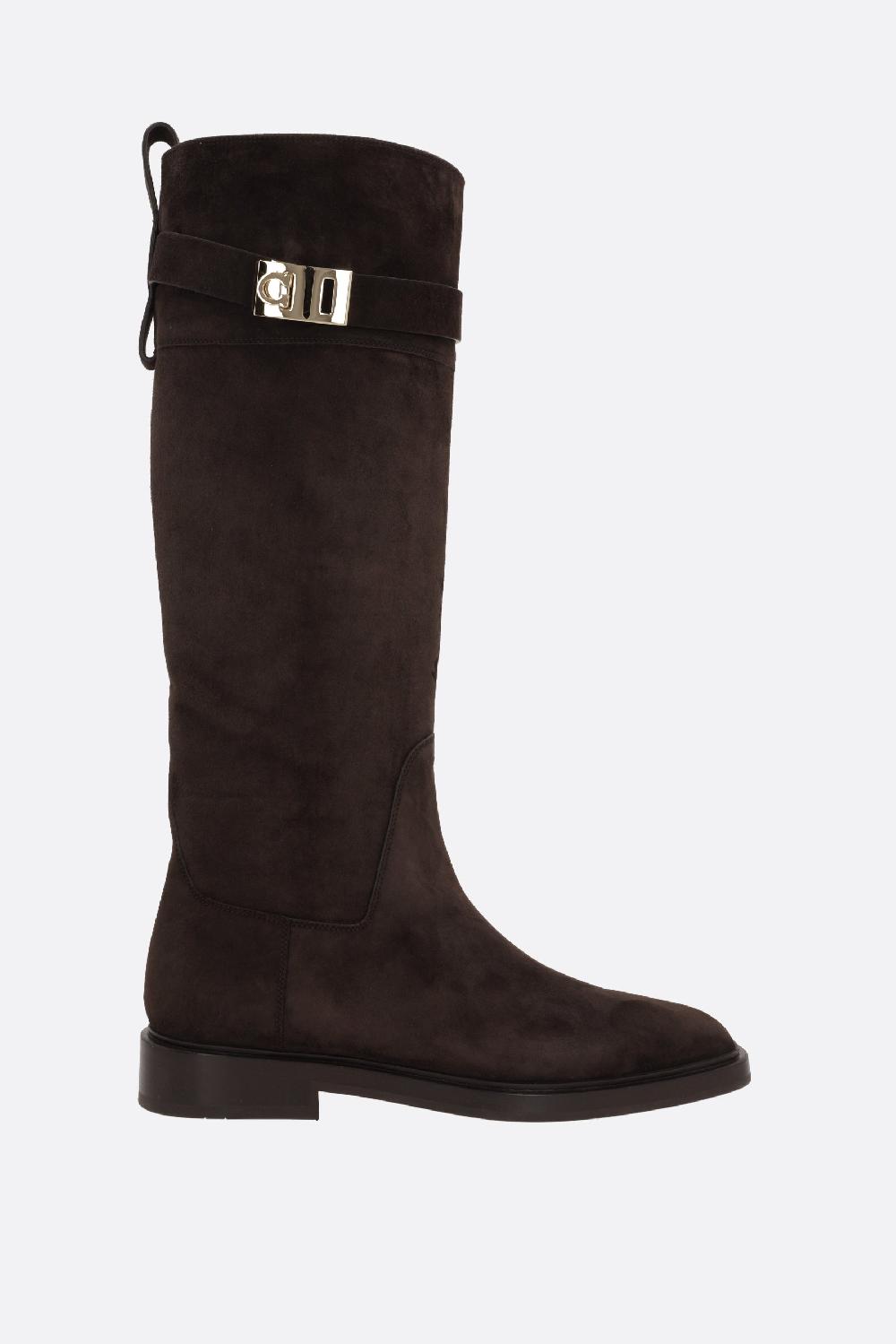 FERRAGAMO Stivale Roly In Suede