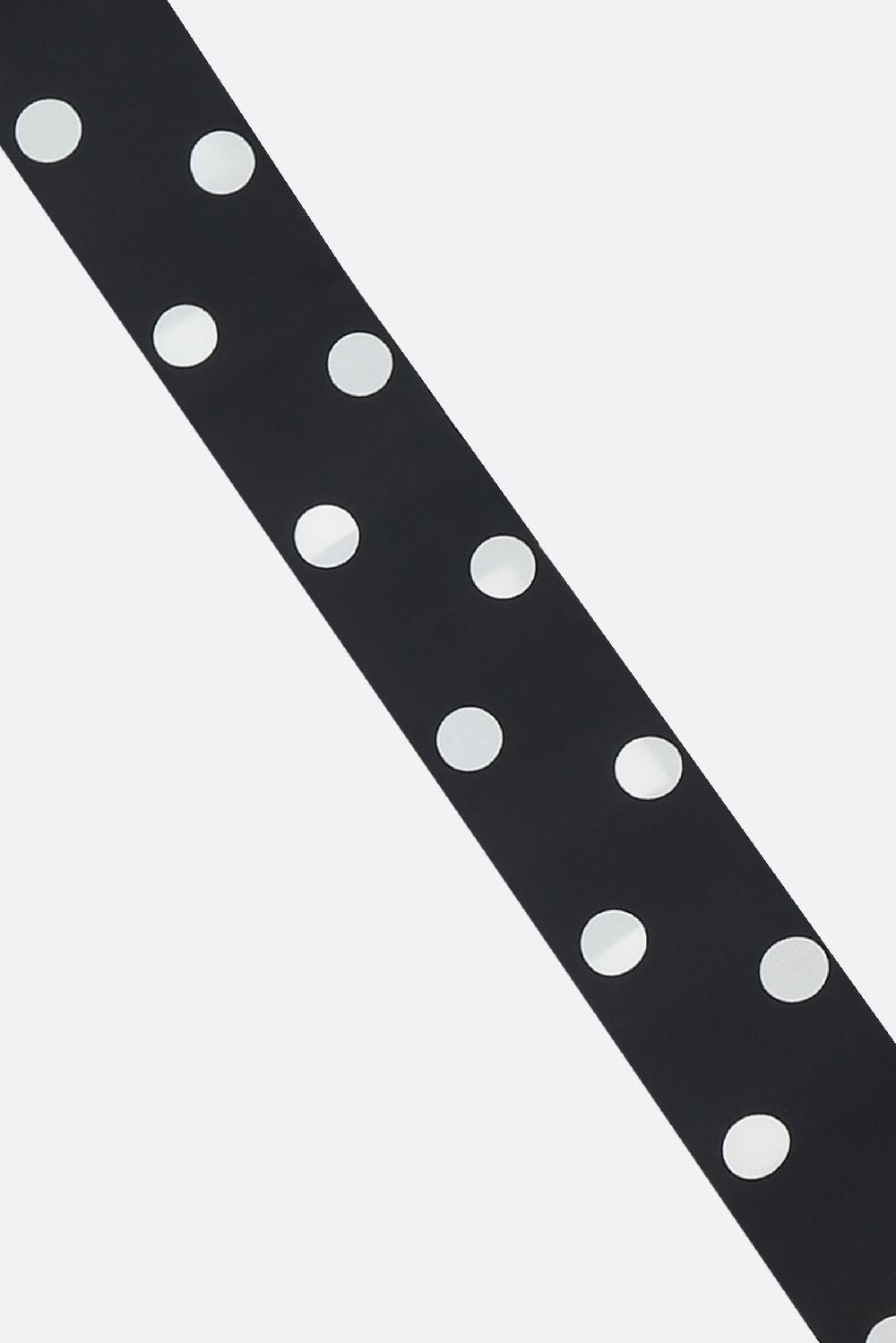 DOLCE & GABBANA Foulard Sottile In Seta Stampa Pois E Righe