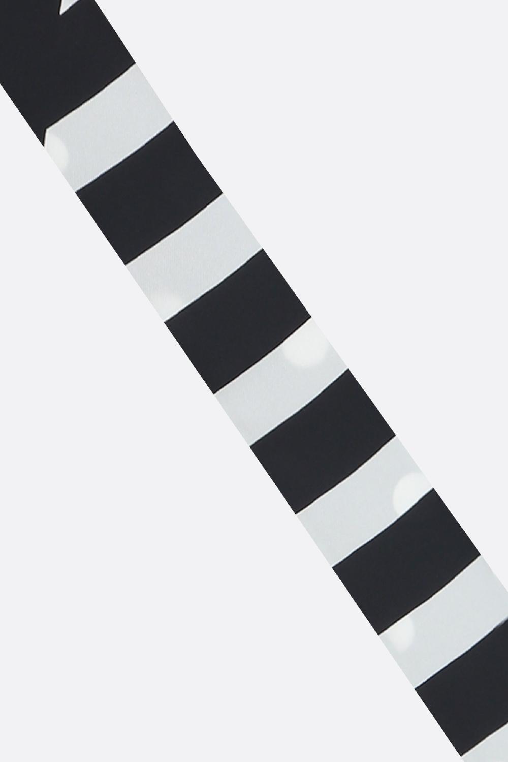 DOLCE & GABBANA Foulard Sottile In Seta Stampa Pois E Righe