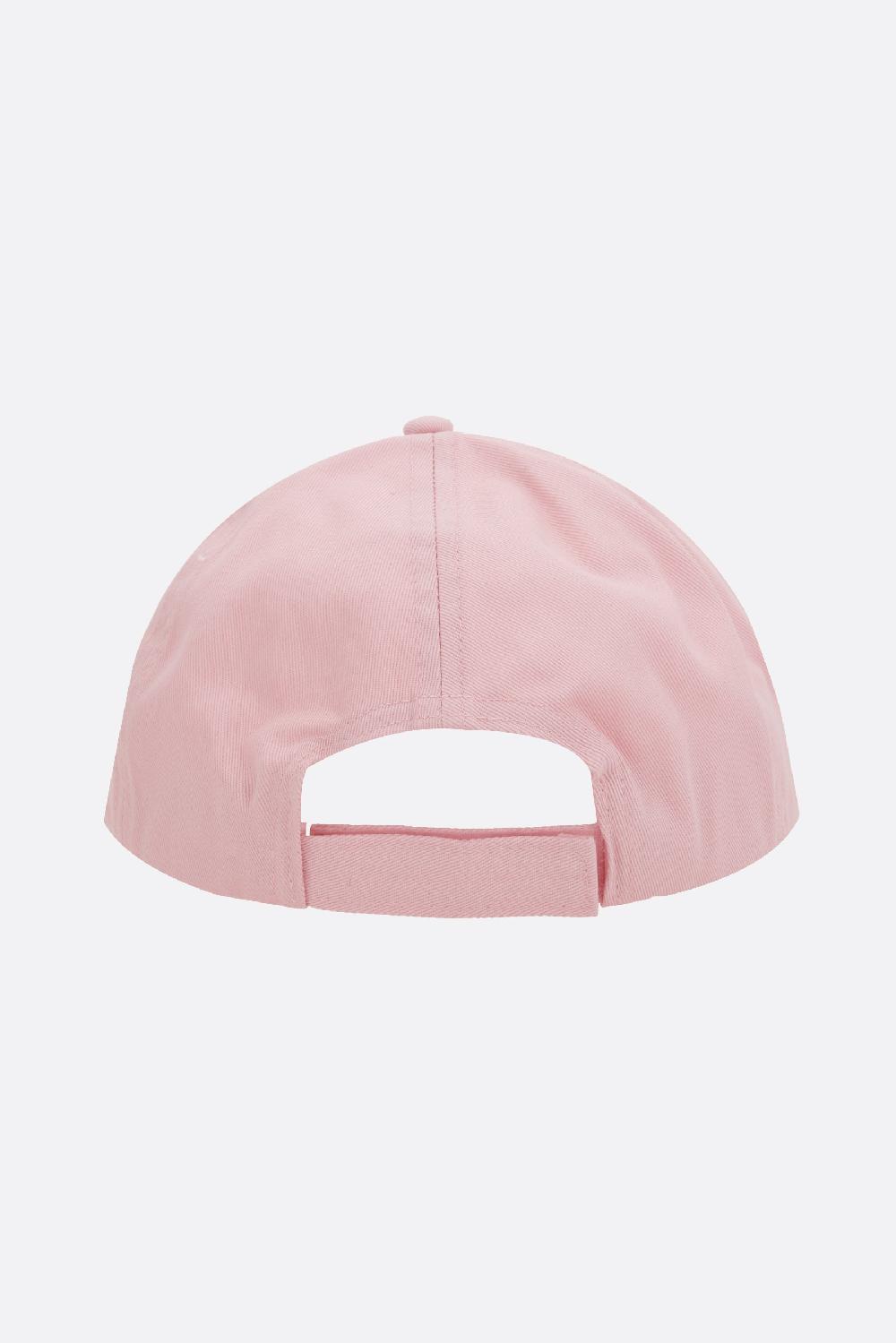 GANNI Cappello Baseball In Gabardine Ricamo Logo
