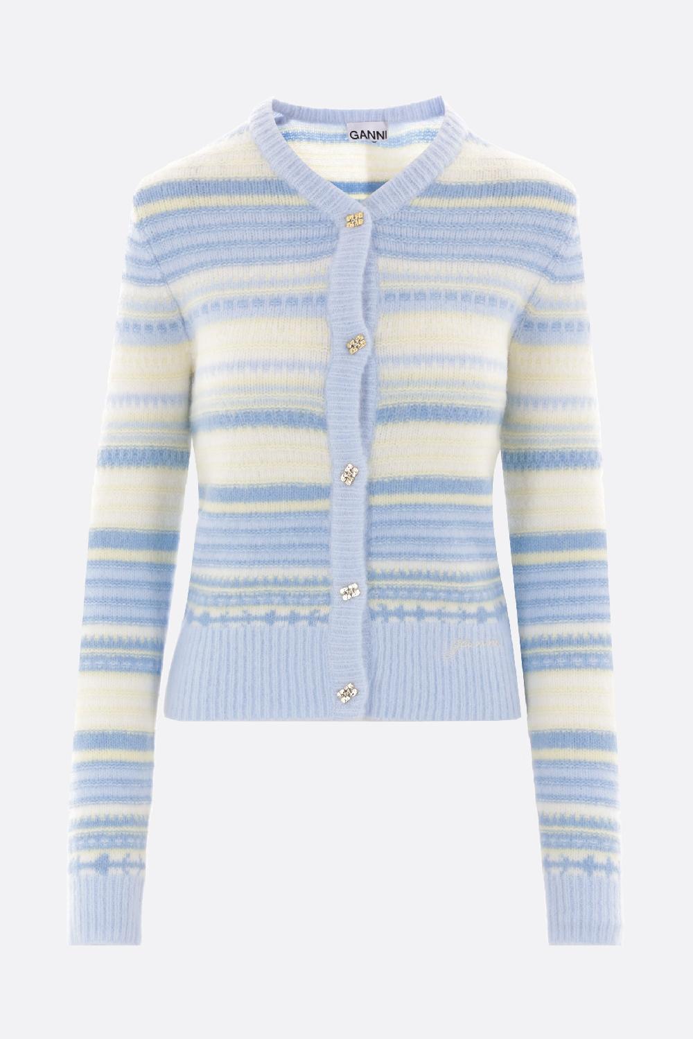 GANNI cardigan in misto alpaca e lana