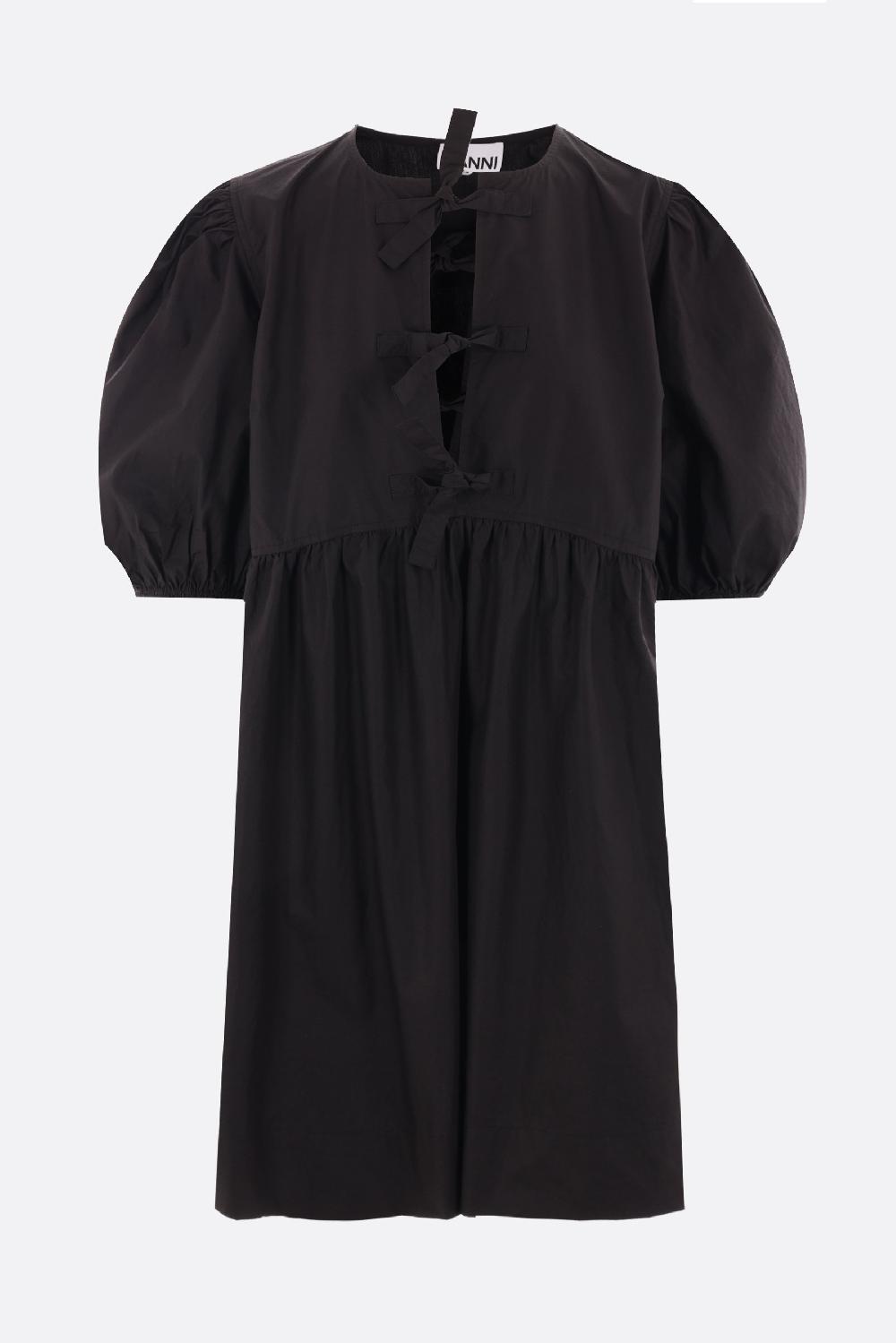 GANNI Miniabito In Popeline Con Fiocchetti