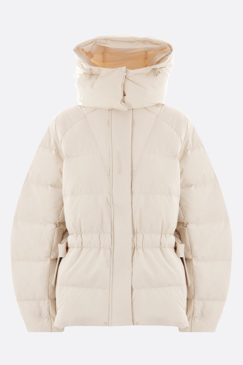 GANNI piumino oversize in seersucker tecnico