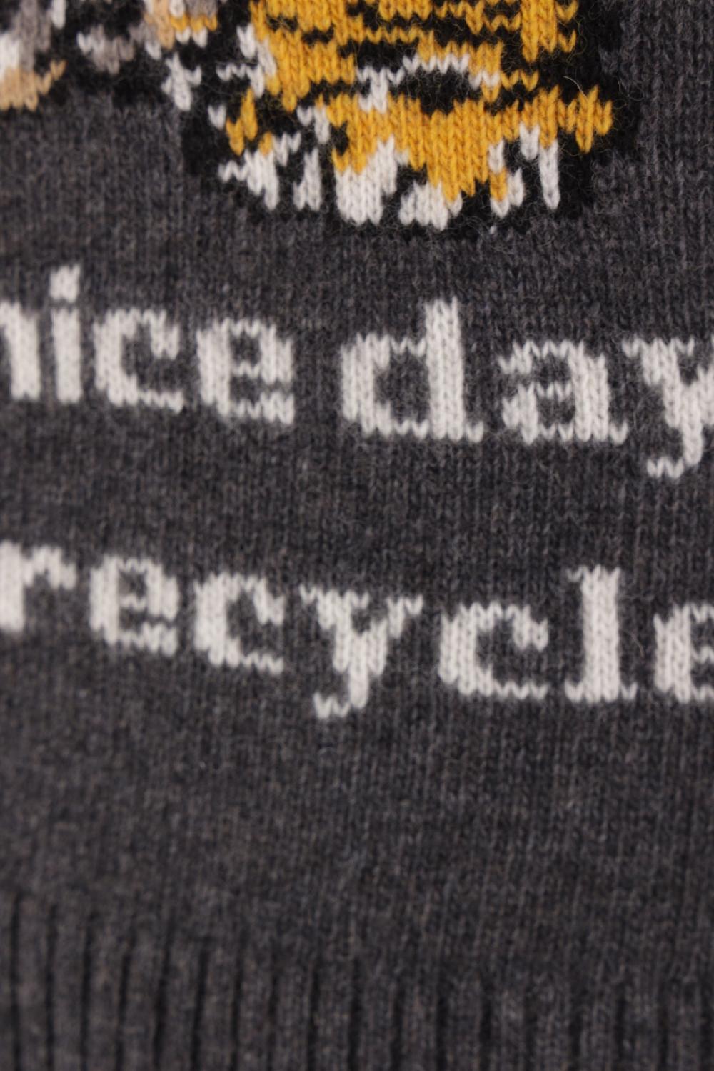 GANNI Pullover Graphic Tiger In Misto Lana