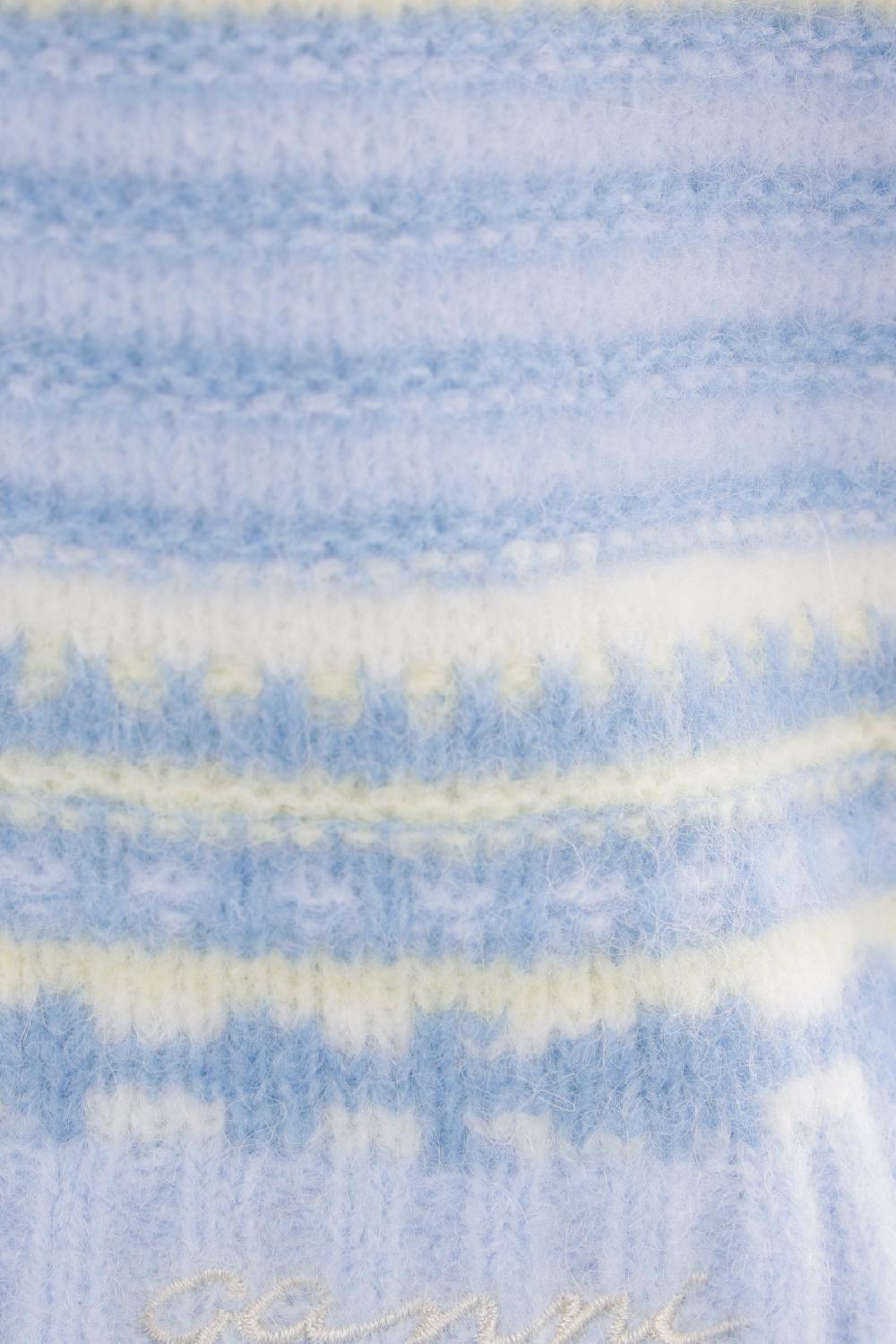 GANNI Pullover Smanicato In Misto Alpaca E Lana