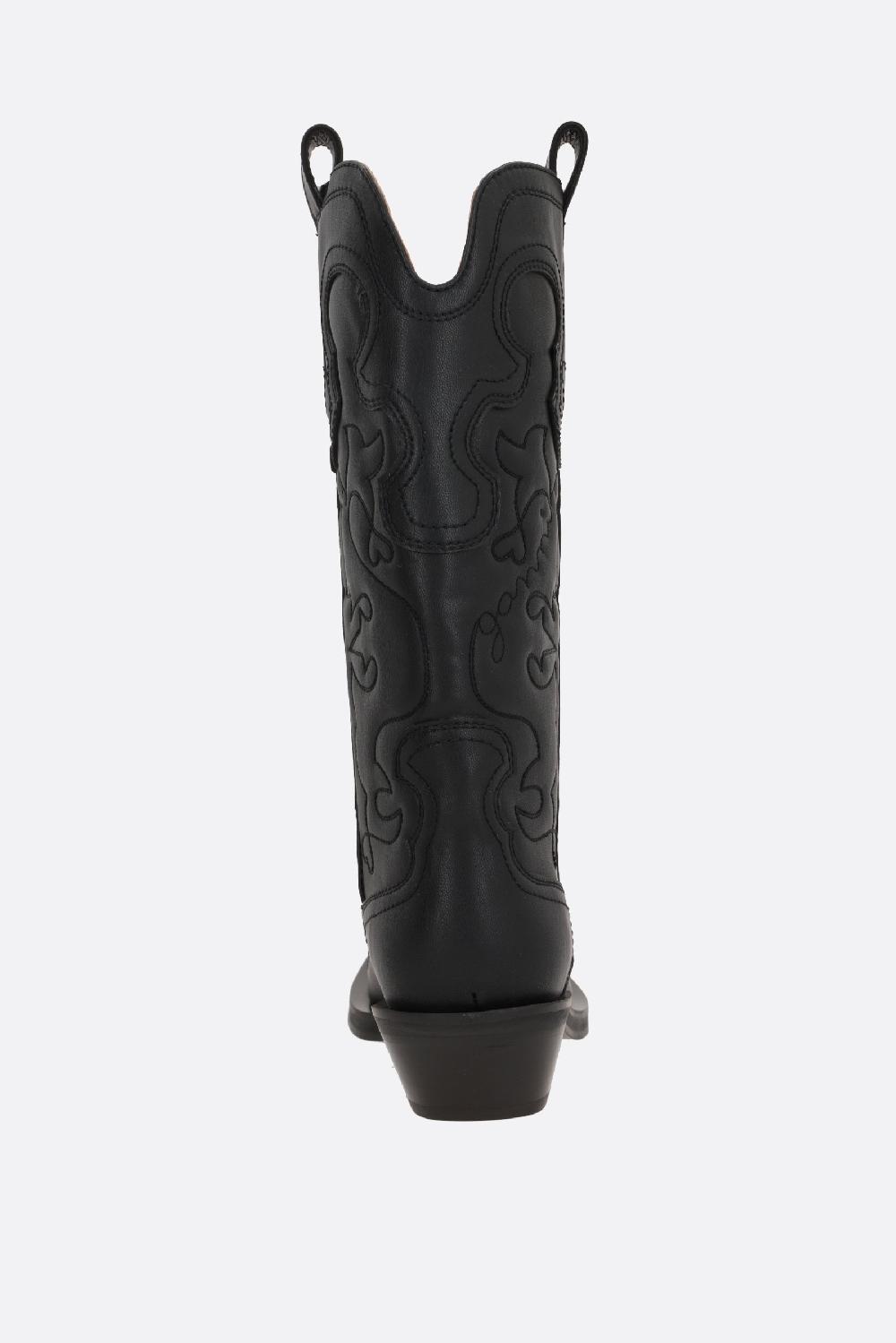 GANNI Stivale Texano In Pelle Ricamata