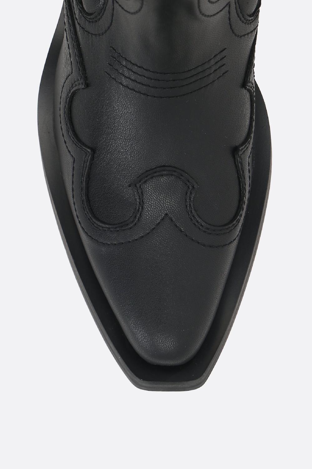 GANNI Stivale Texano In Pelle Ricamata