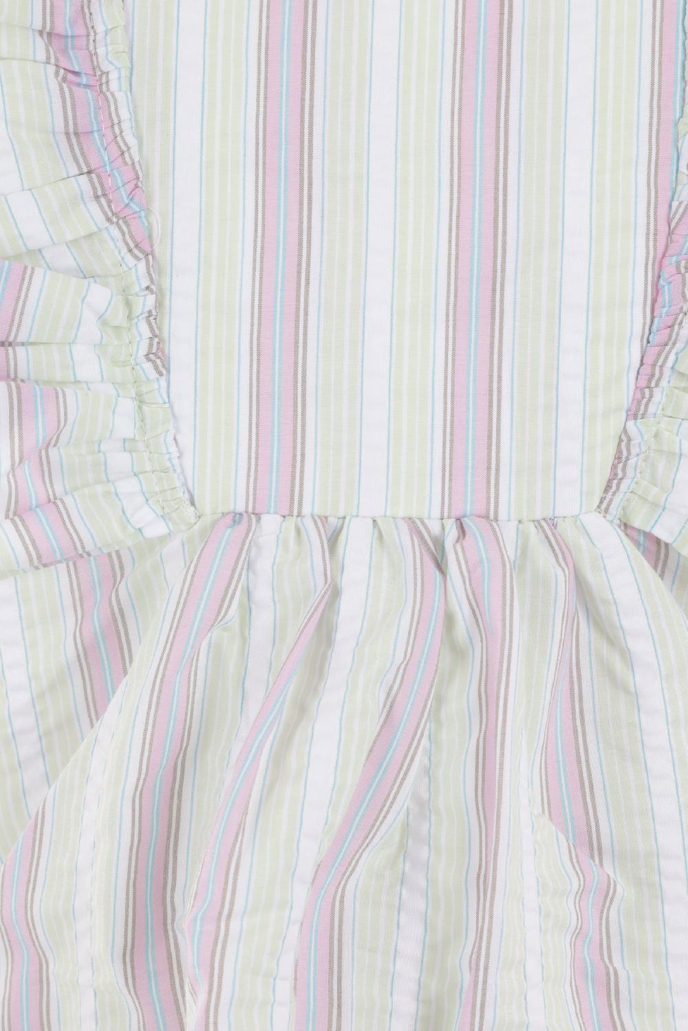 GANNI Top In Cotone Seersucker