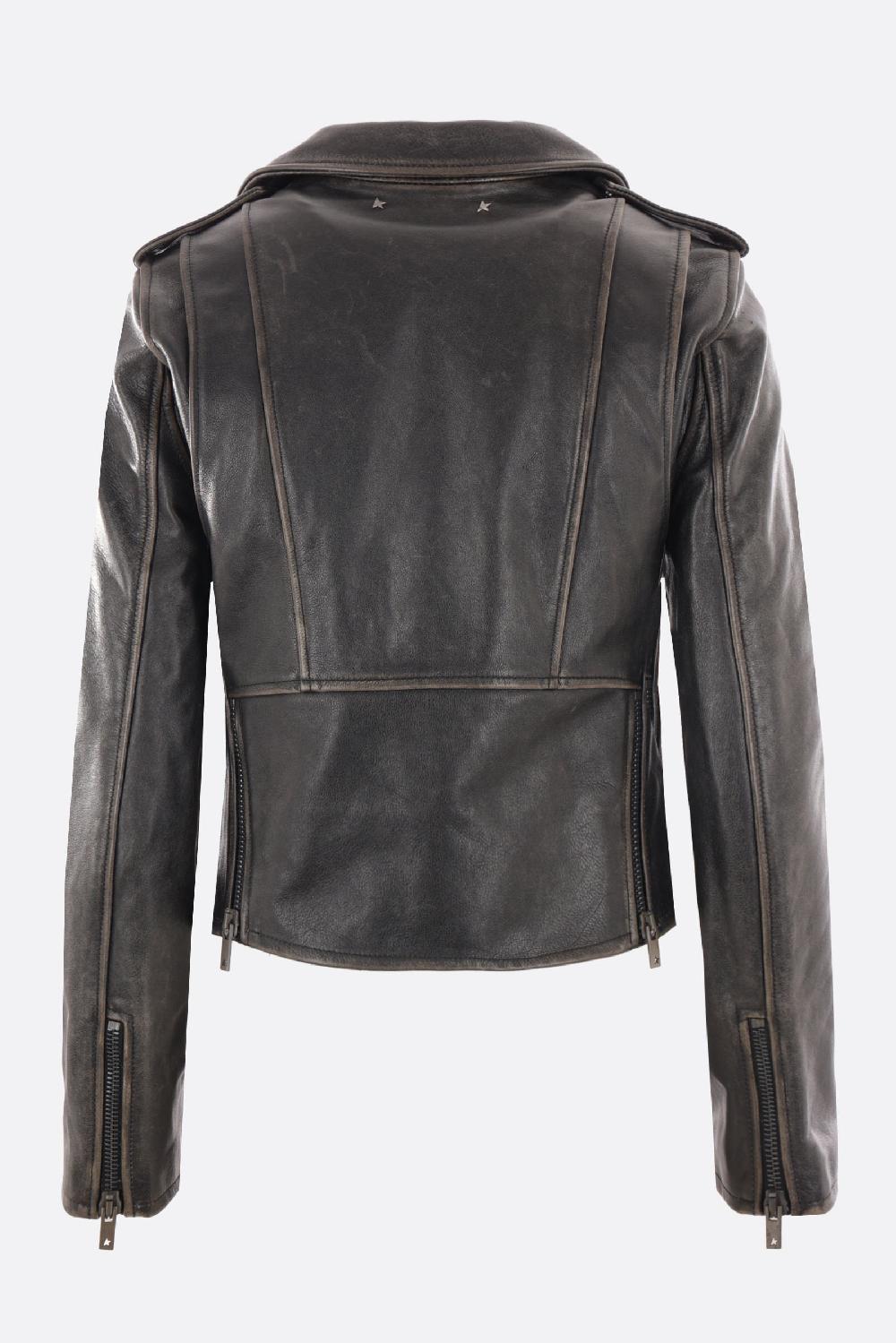 GOLDEN GOOSE DELUXE BRAND Giacca Biker Destiny In Pelle Vintage