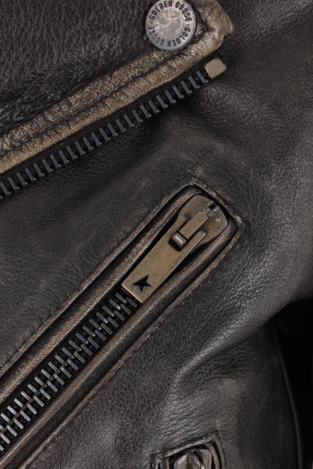 GOLDEN GOOSE DELUXE BRAND Giacca Biker Destiny In Pelle Vintage