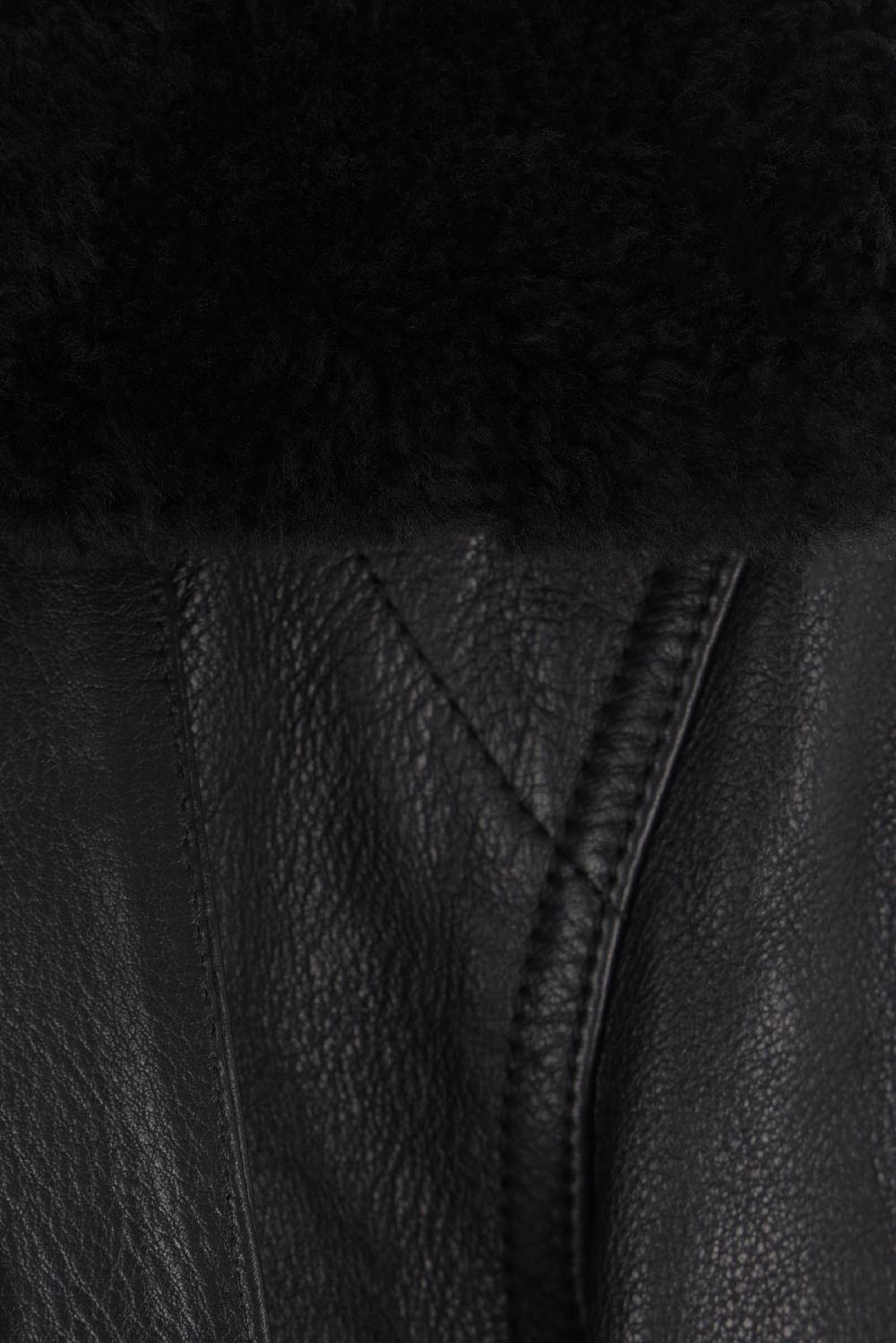 SAINT LAURENT Giacca Biker In Pelle Vintage E Shearling