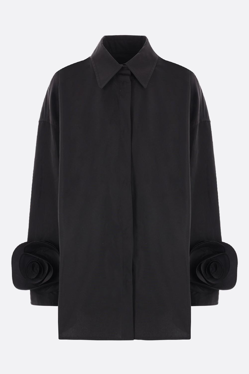 VALENTINO GARAVANI Giacca-camicia In Micro Faille Con Rose