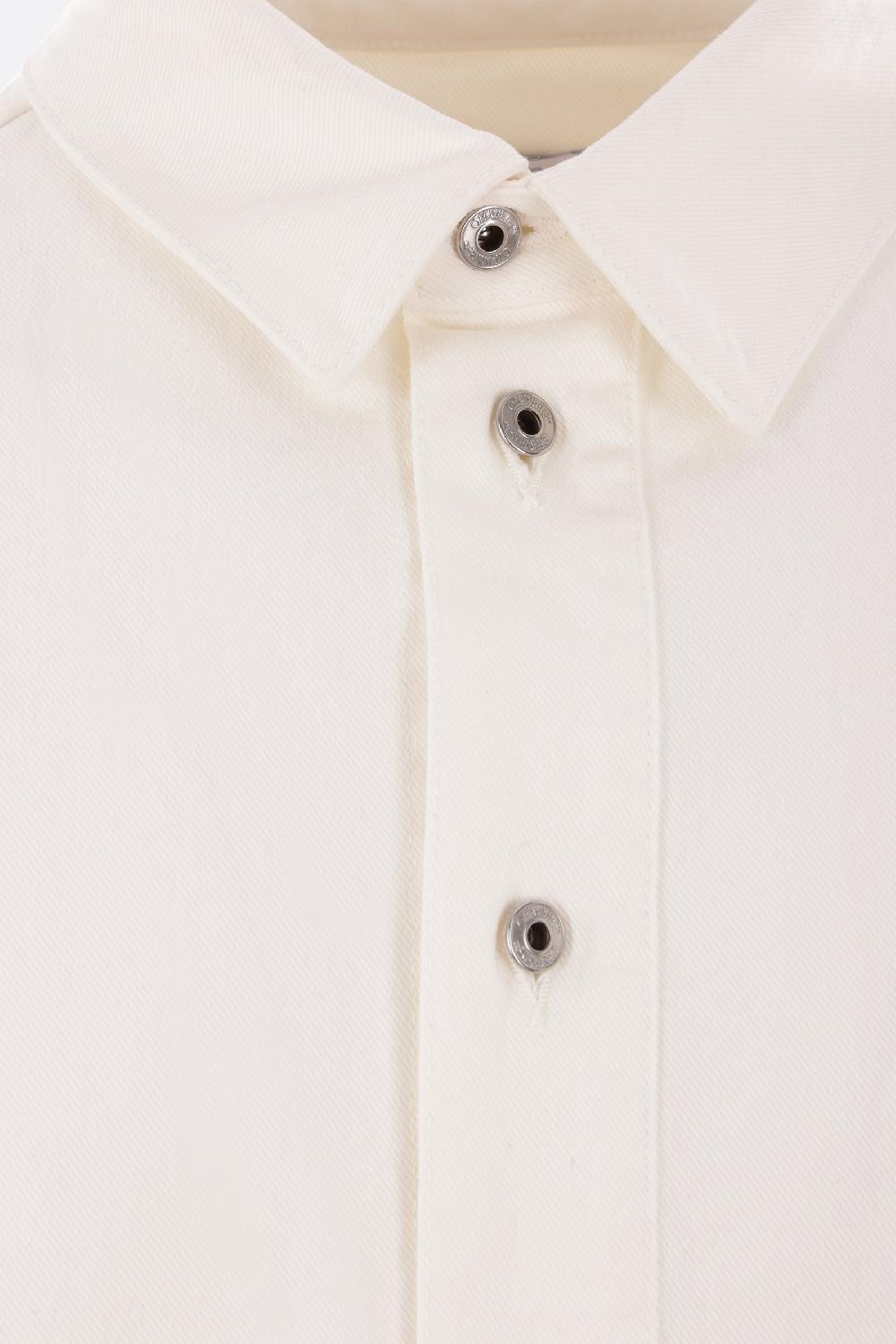 OFF WHITE Giacca-camicia Oversize In Denim Ricamo Logo 90's