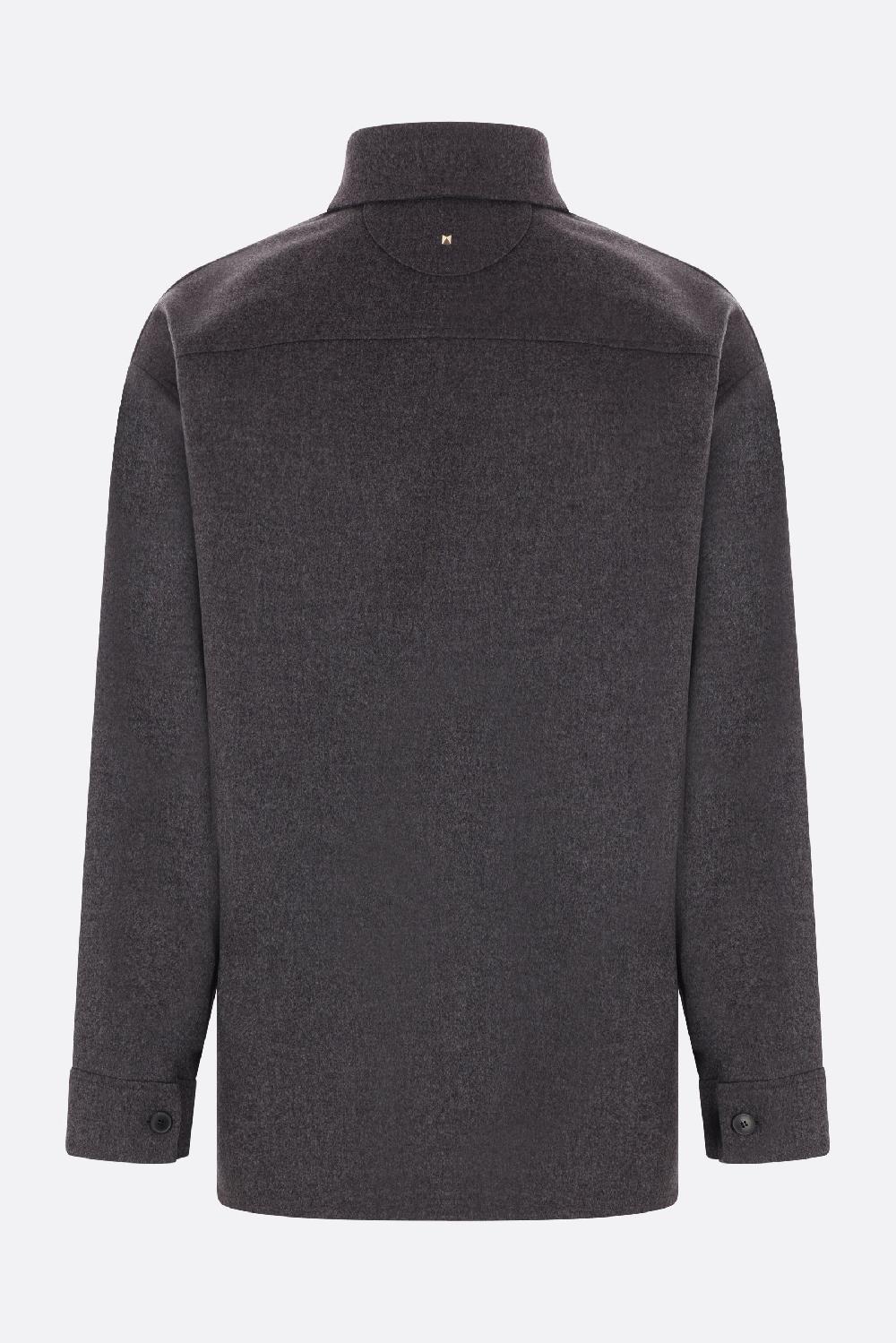 VALENTINO GARAVANI Giacca-camicia Oversize In Feltro Di Lana Double