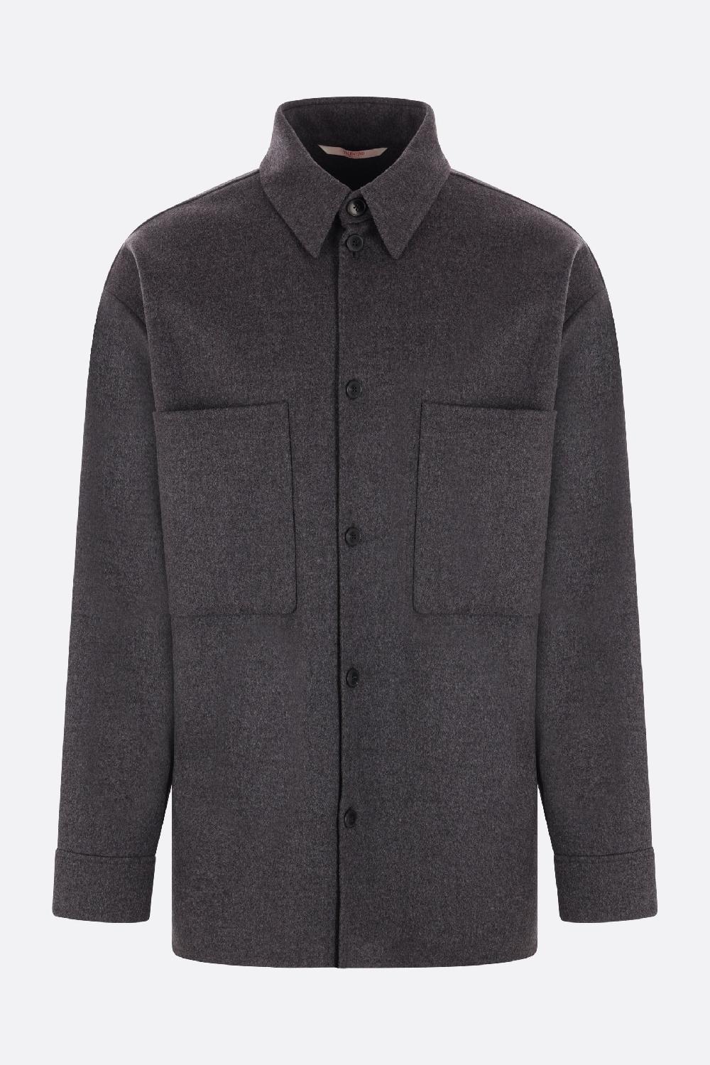 VALENTINO GARAVANI giacca-camicia oversize in feltro di lana double