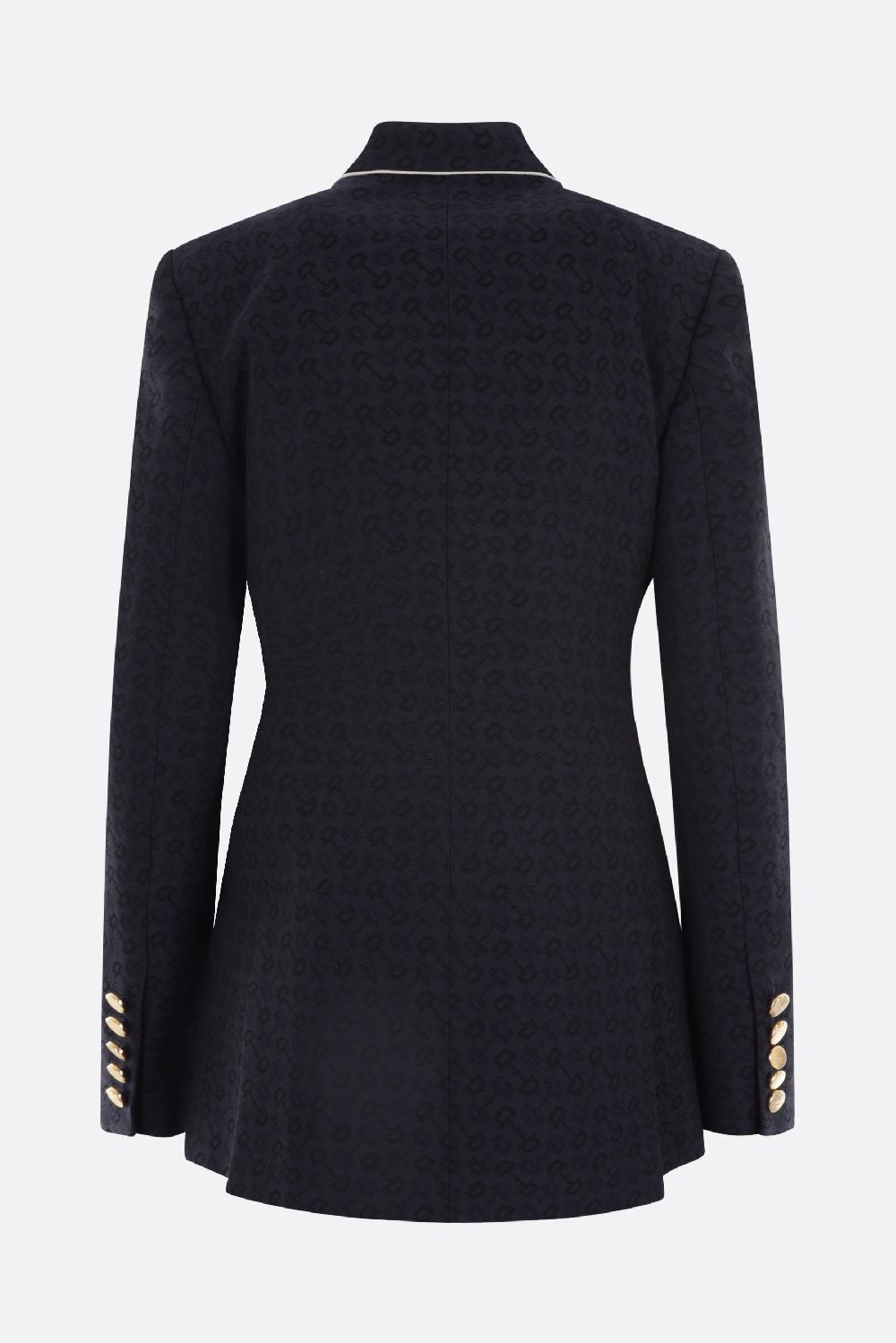 GUCCI Giacca Doppiopetto In Cotone Jacquard Con Morsetto