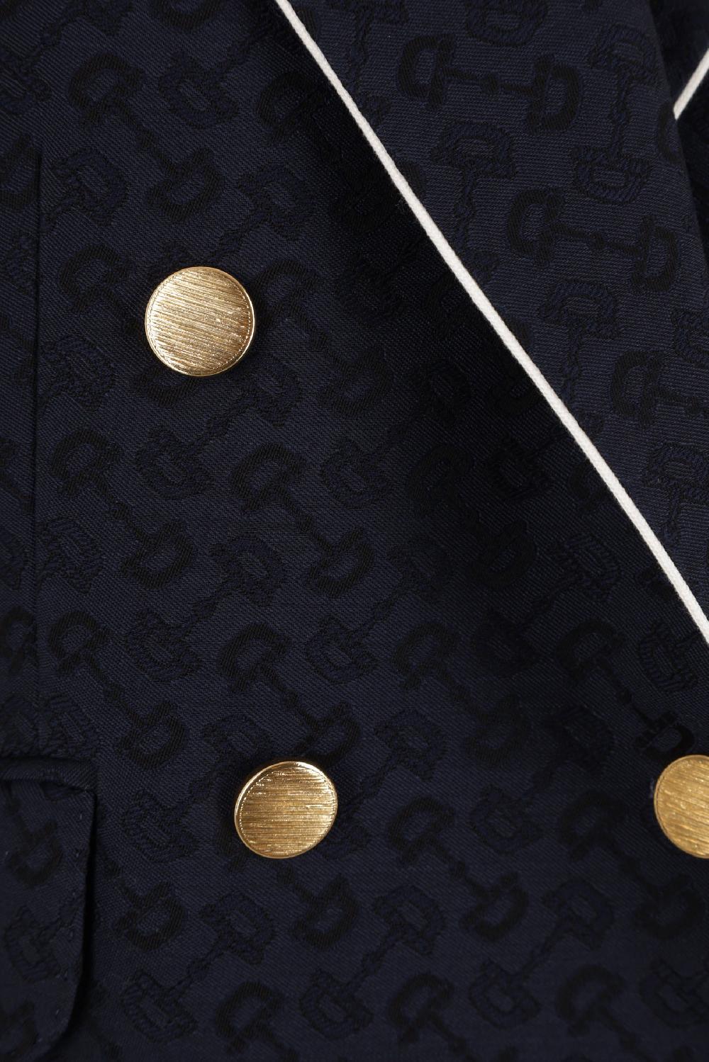 GUCCI Giacca Doppiopetto In Cotone Jacquard Con Morsetto