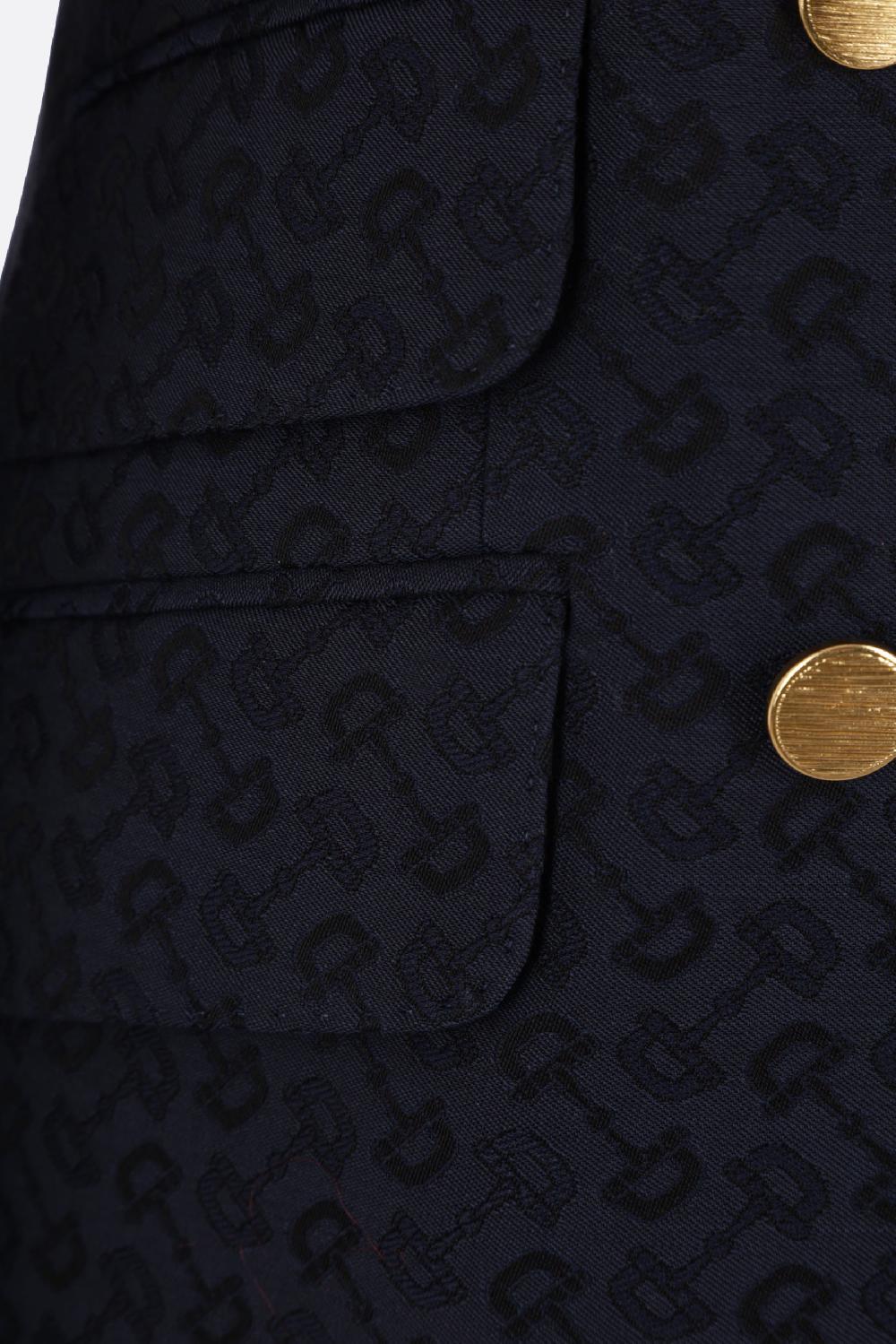 GUCCI Giacca Doppiopetto In Cotone Jacquard Con Morsetto