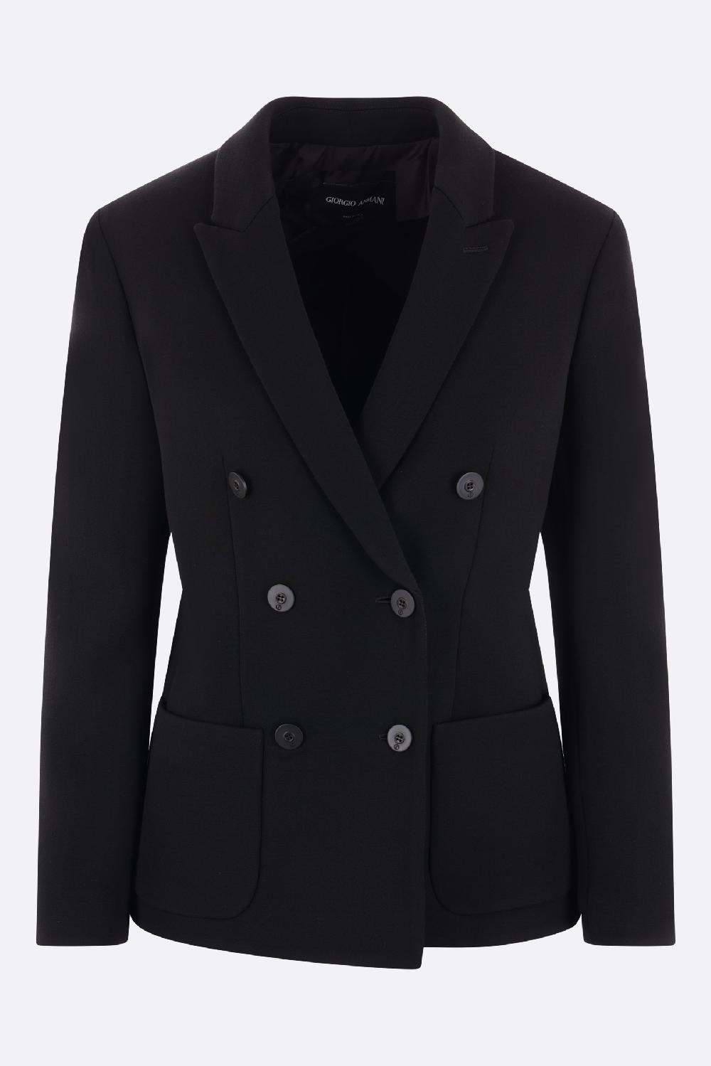 GIORGIO ARMANI giacca doppiopetto in lana double stretch