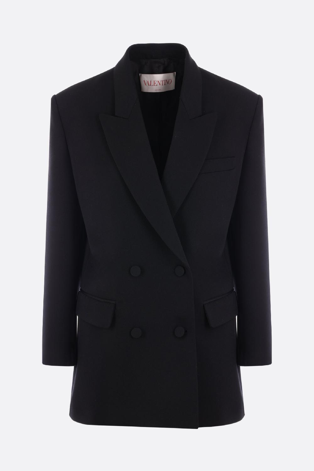 VALENTINO GARAVANI giacca doppiopetto oversize in grisaglia