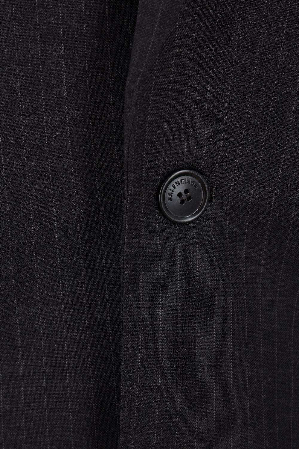 BALENCIAGA Giacca Monopetto Cut Away Boxy In Lana Gessata